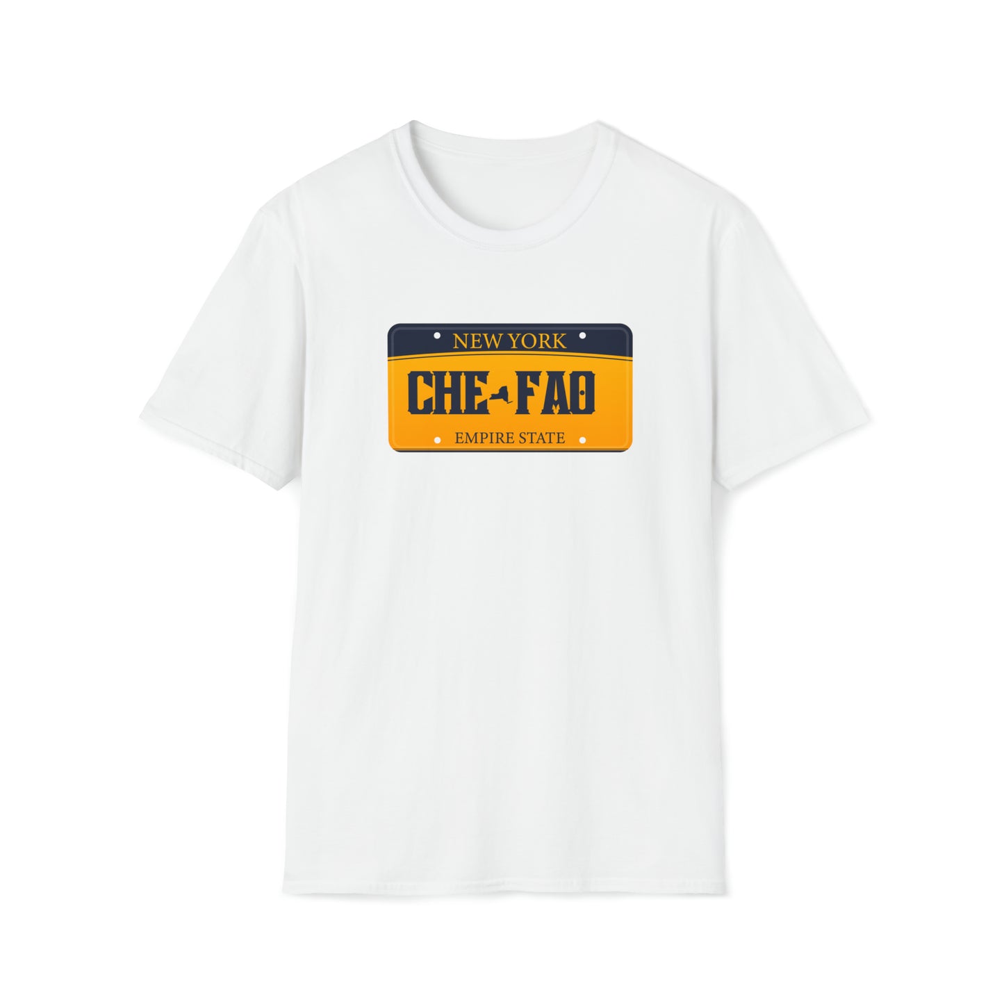 Chefao New York License Plate I, Unisex Softstyle T-Shirt