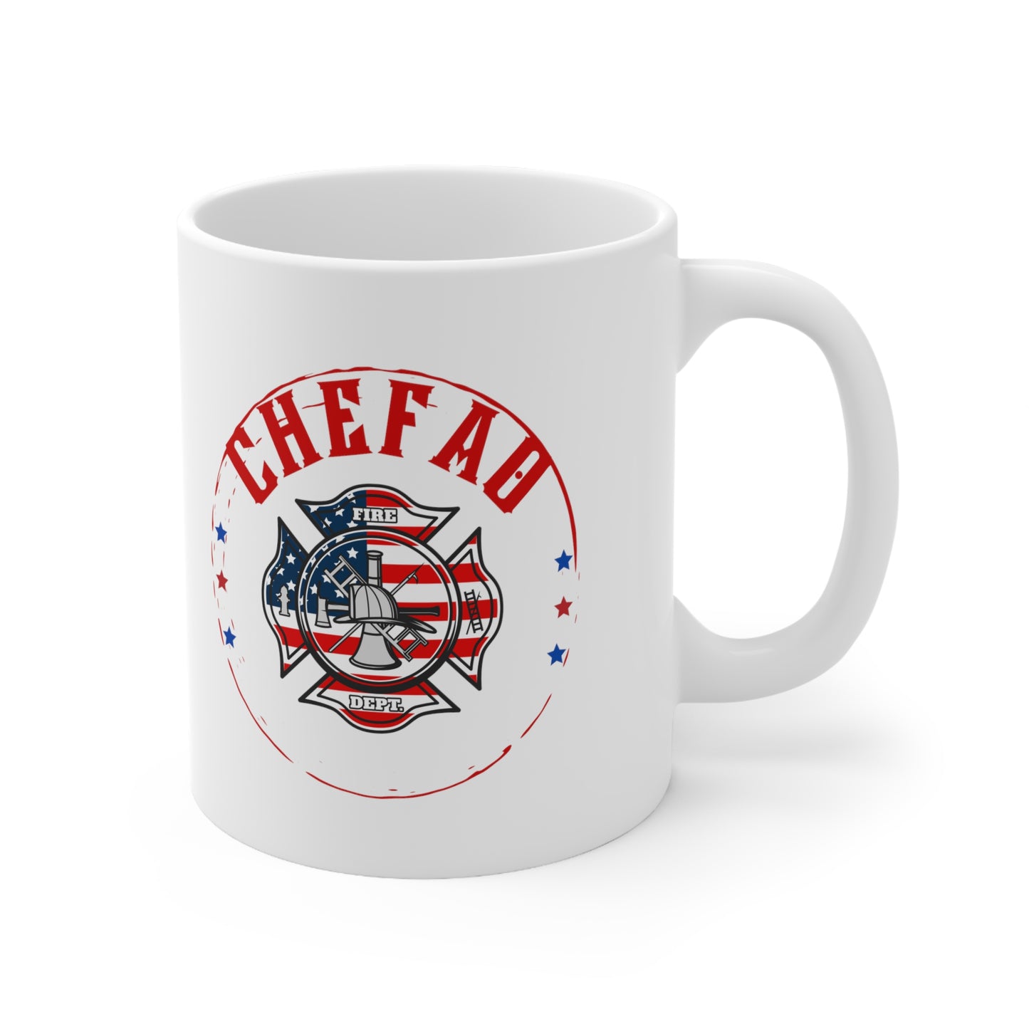 Chefao Fire II, White Coffee Mug, 11oz