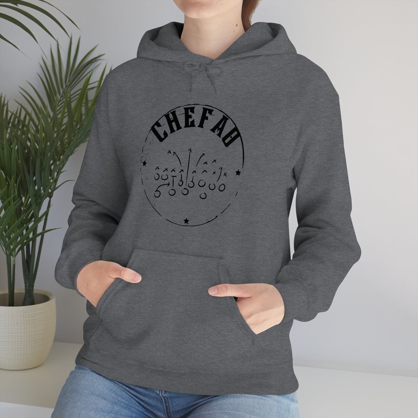 Chefao Football I, Unisex Heavy Blend Hooded Sweatshirt