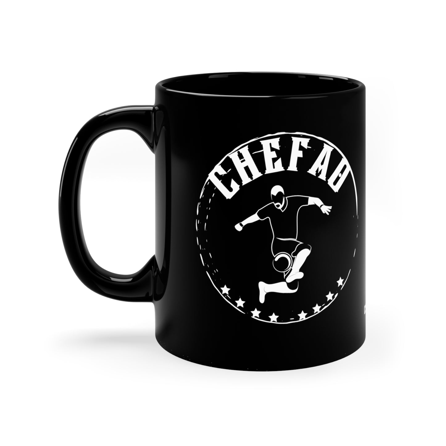 Chefao Soccer III, Black Coffee Mug, 11oz