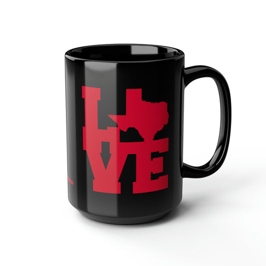 Chefao Love Texas I, Black Mug, 15oz