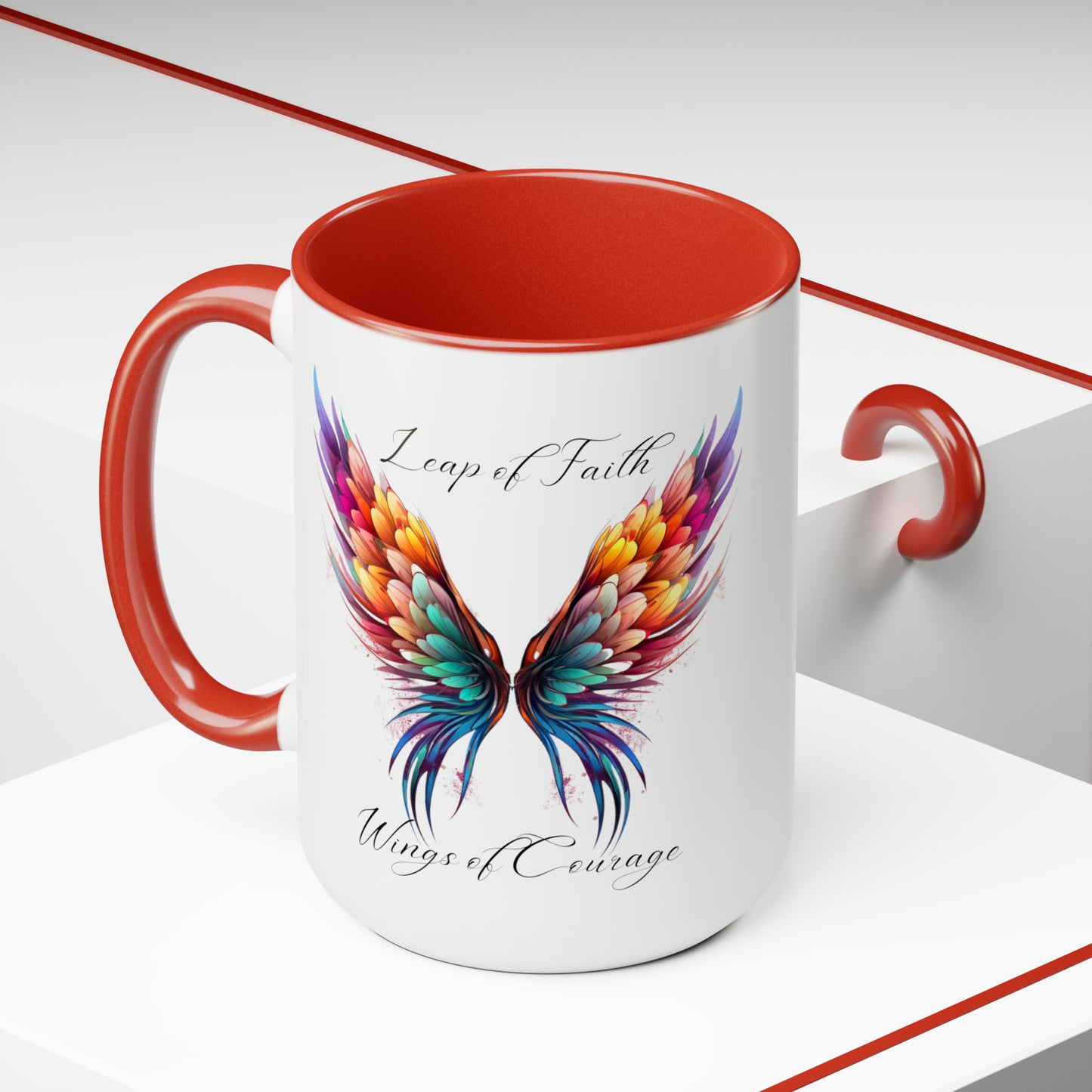 Leap of Faith, Wings of Courage, Coffee Mug, 15oz