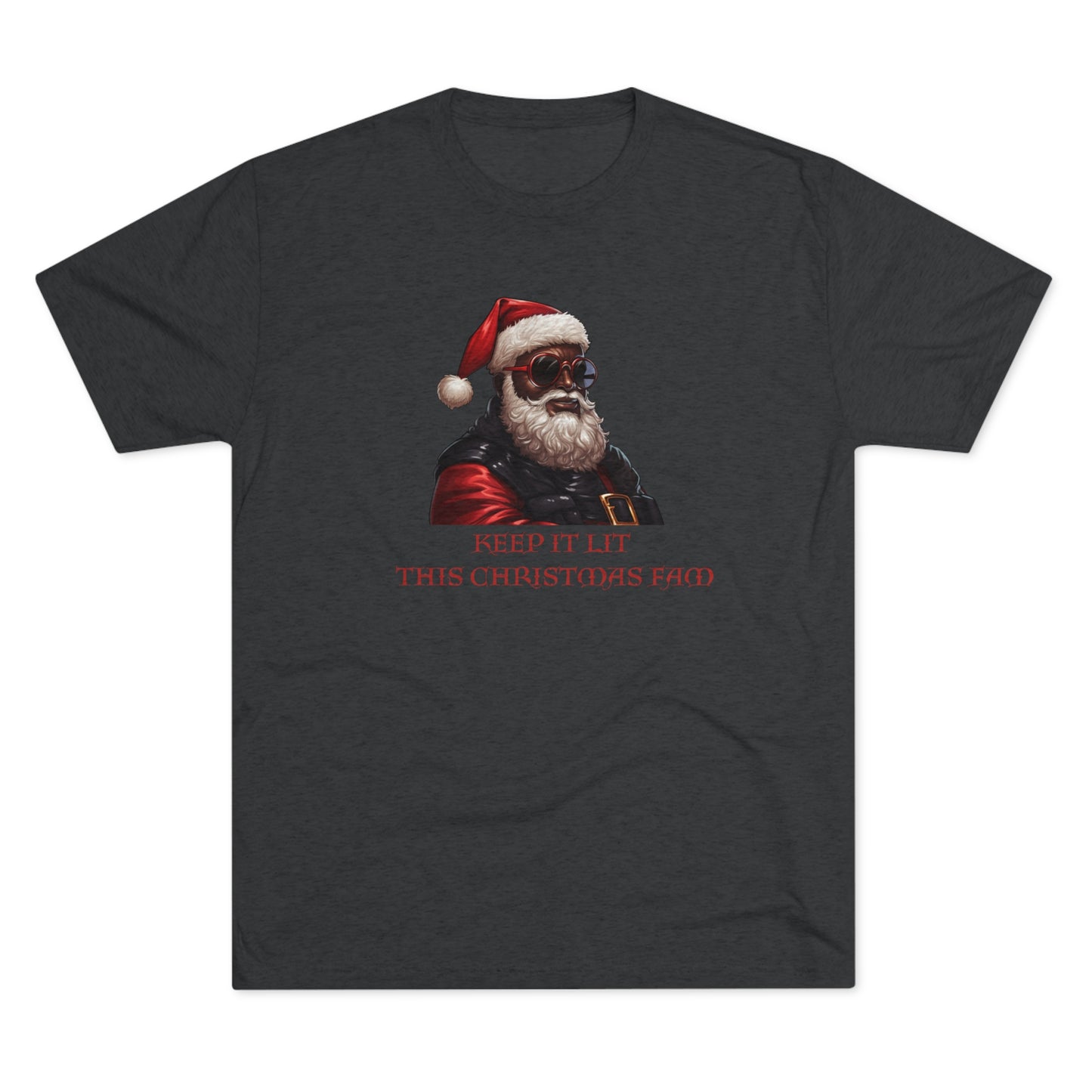 Keep It Lit This Christmas Fam, Unisex Tri-Blend Crew Tee