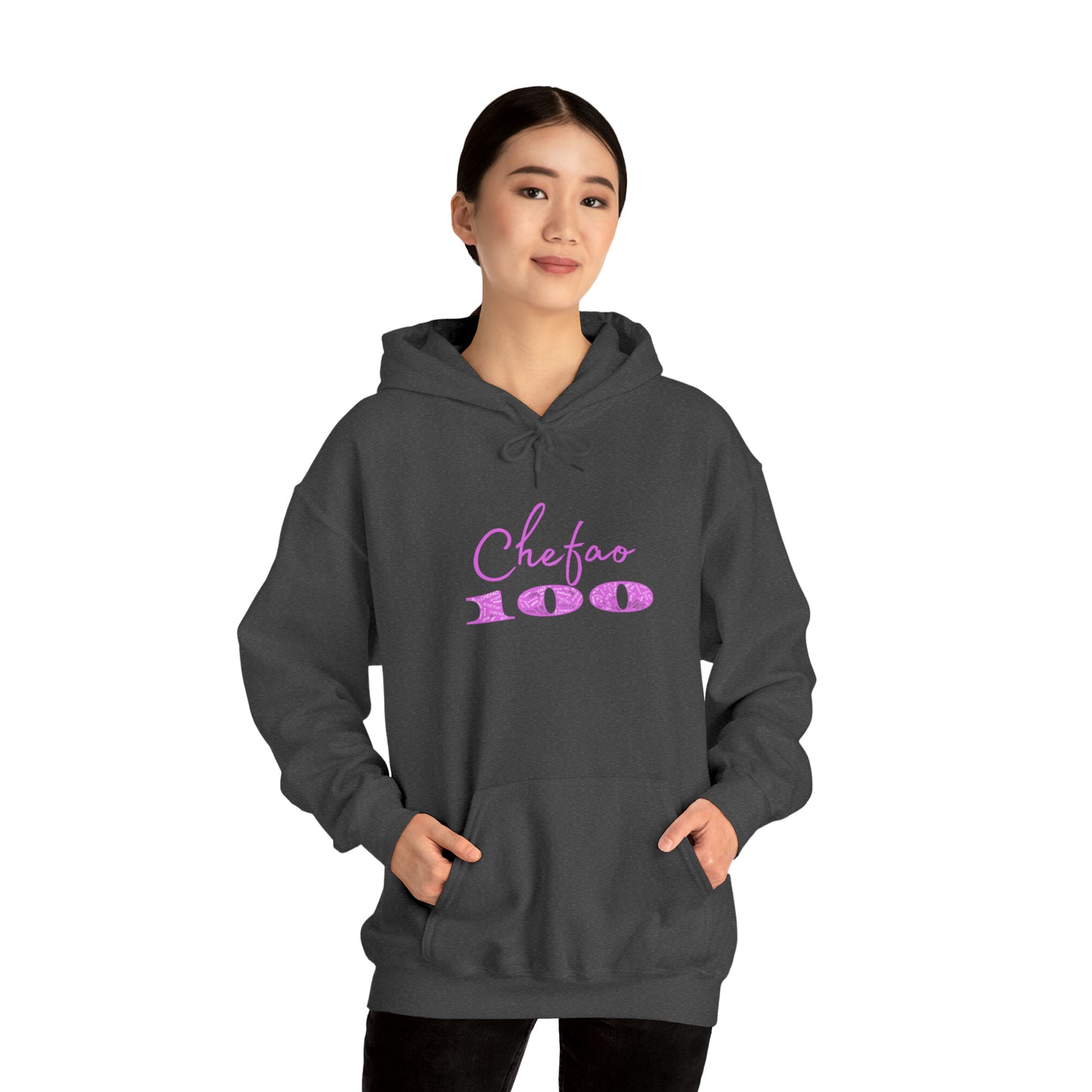 Chefao 100 I Pink, Unisex Heavy Blend™ Hooded Sweatshirt