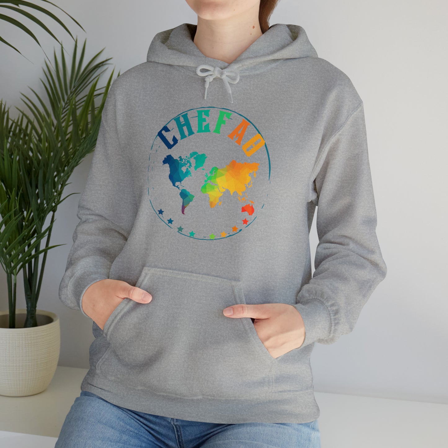 Chefao World I, Unisex Heavy Blend Hooded Sweatshirt