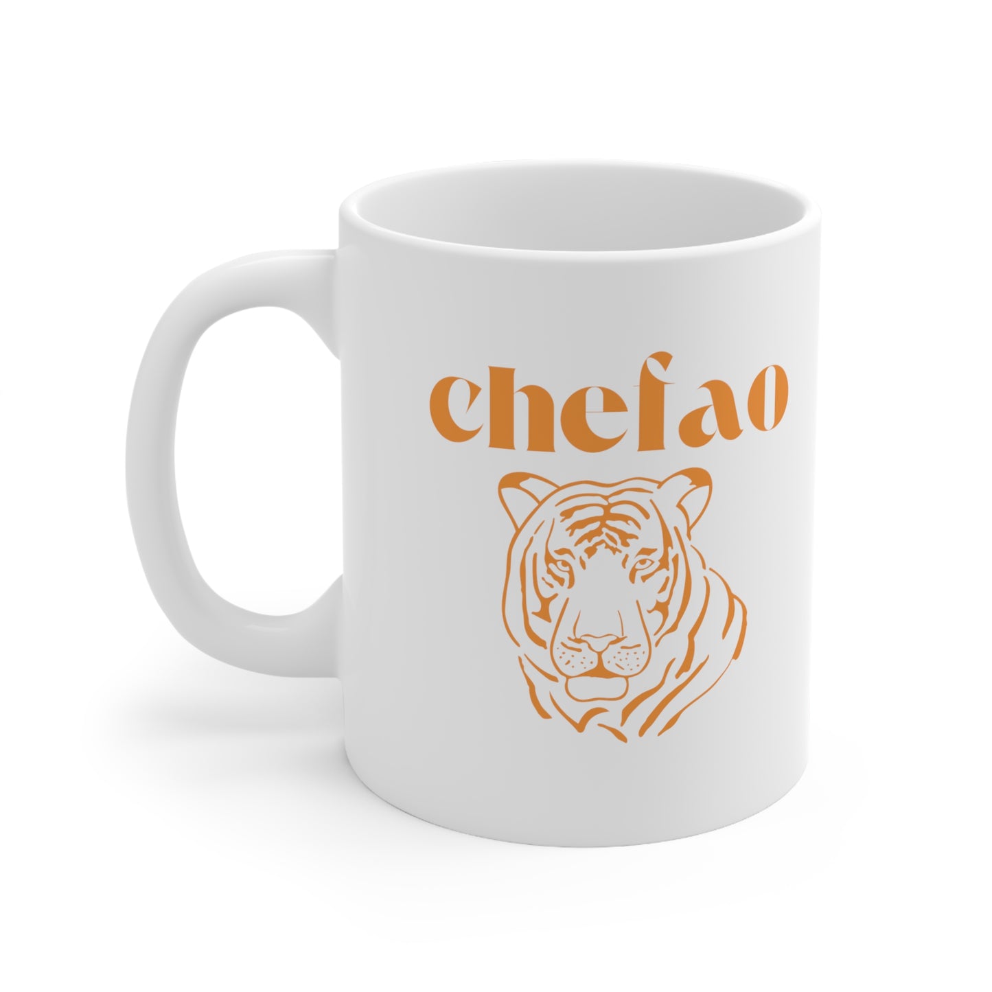 Chefao Tiger I, White Coffee Mug, 11oz