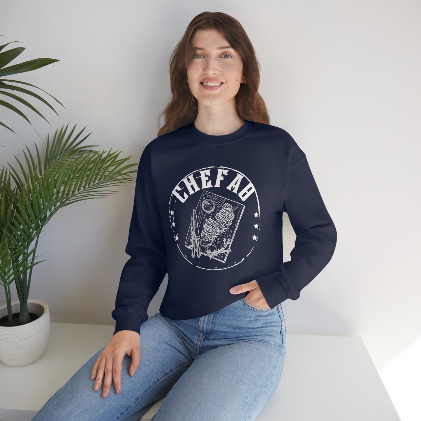 Chefao Barbque, Unisex Heavy Blend Crewneck Sweatshirt