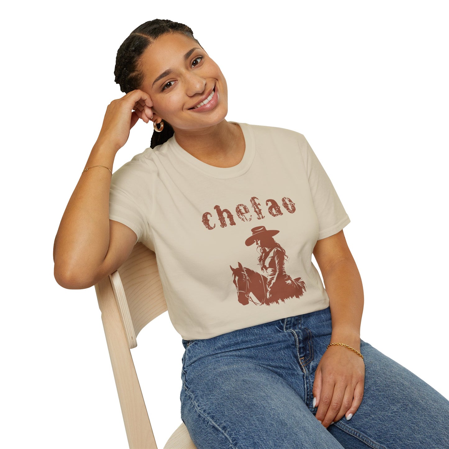 Chefao Cowgirl VIII, Unisex Softstyle T-Shirt