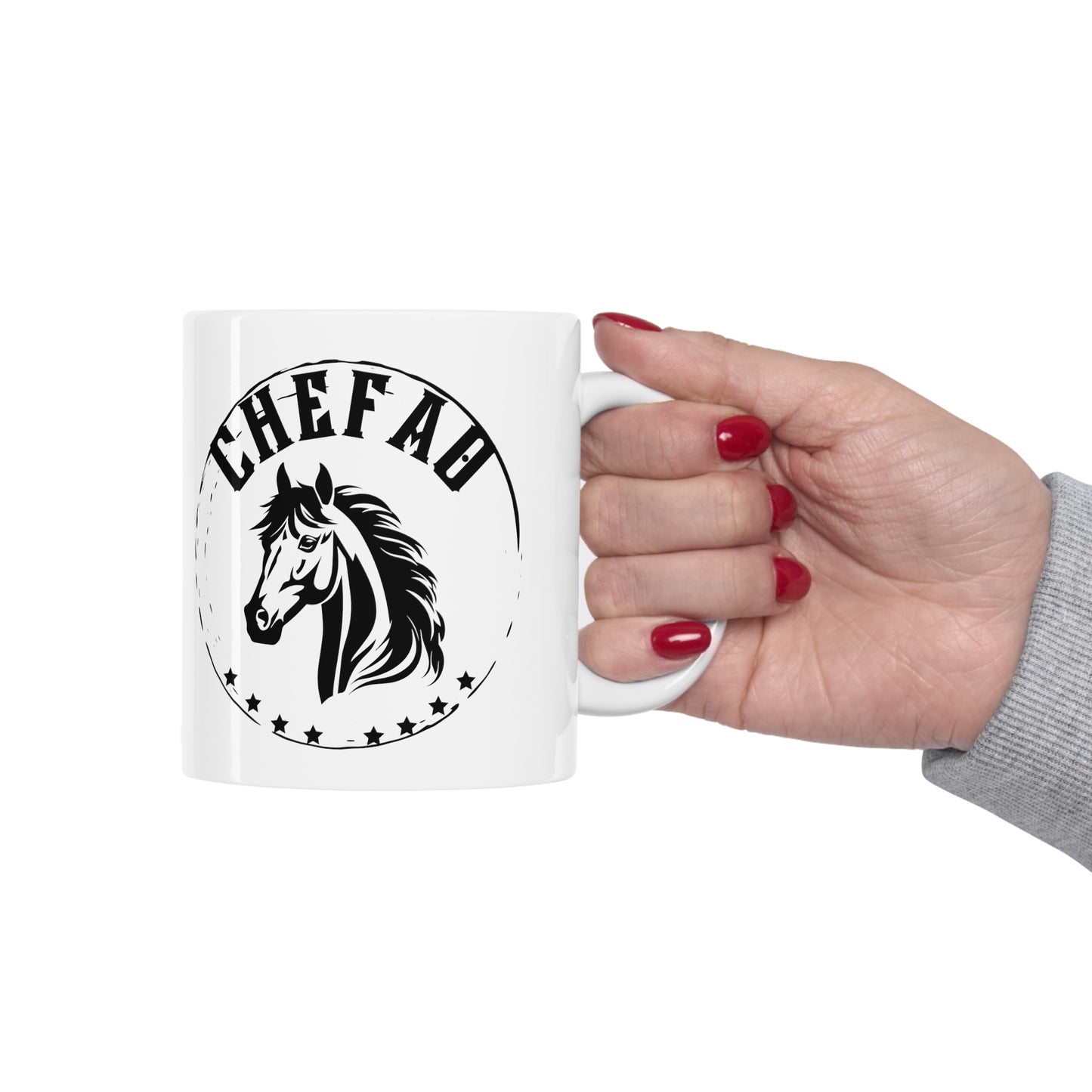 Chefao Horse I, White Coffee Mug, 11oz