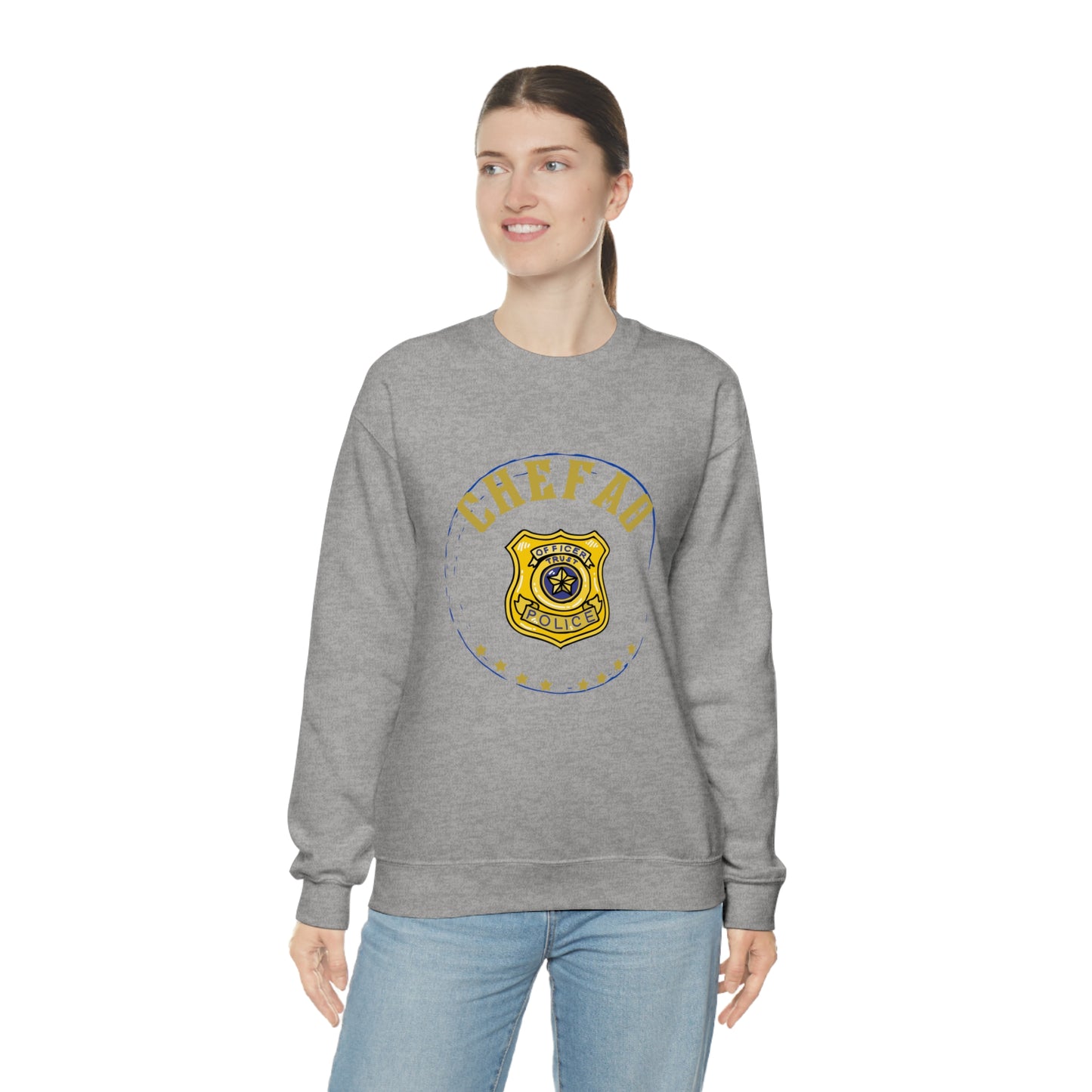 Chefao Police I, Unisex Heavy Blend Crewneck Sweatshirt