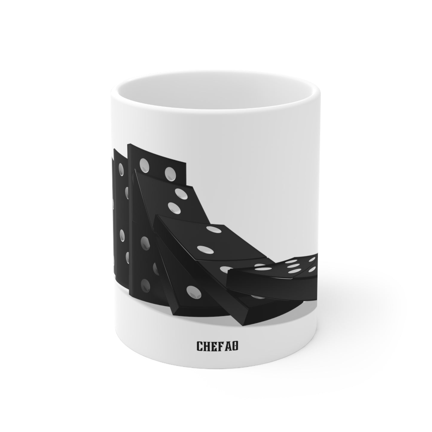 Dominoes I, White Coffee Mug, 11oz