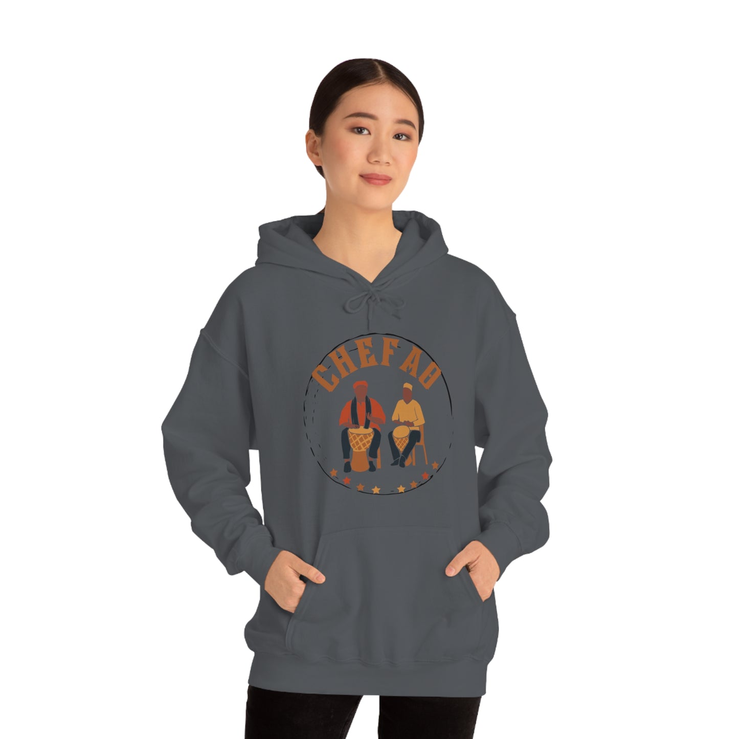 Chefao Drums I, Unisex Heavy Blend Hooded Sweatshirt