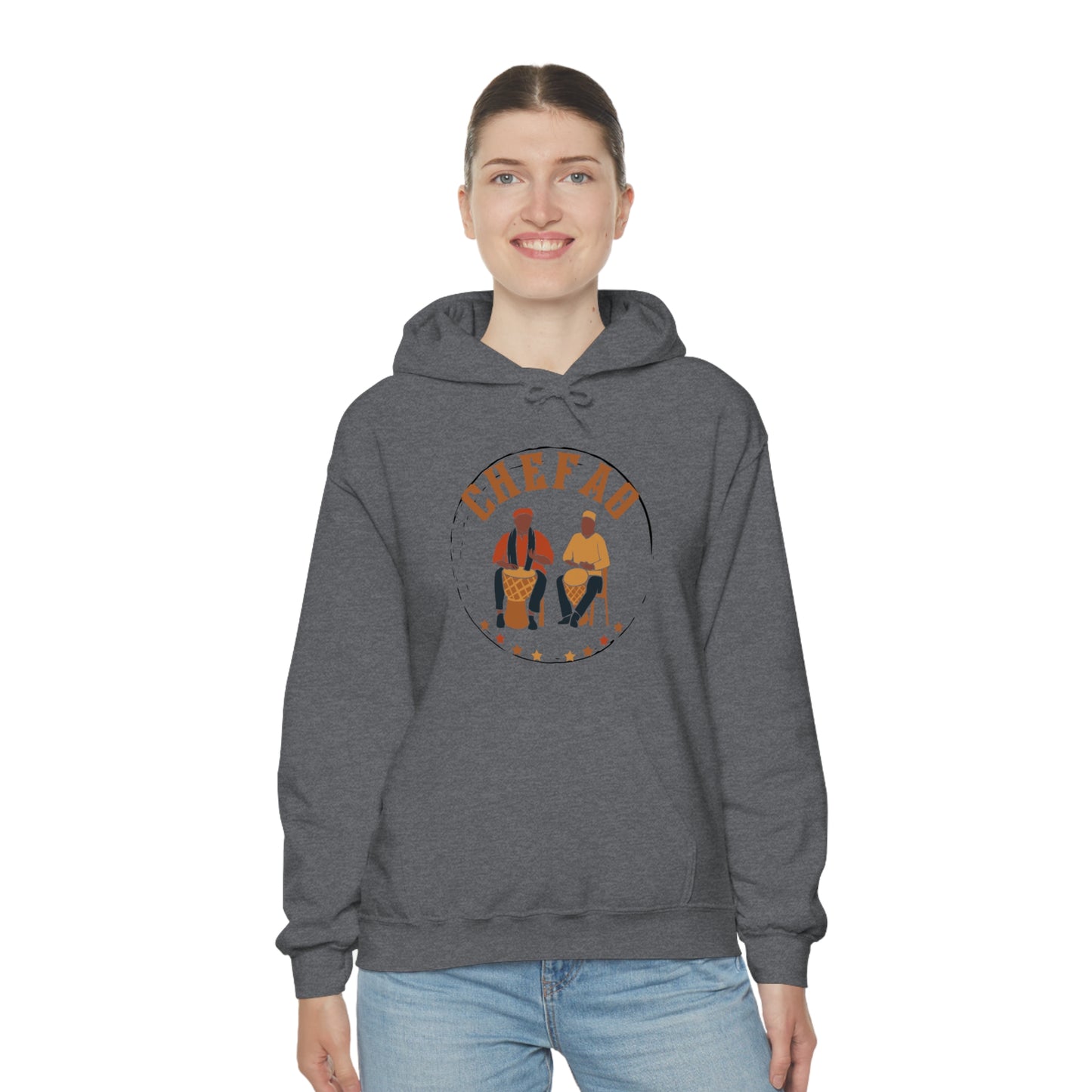 Chefao Drums I, Unisex Heavy Blend Hooded Sweatshirt