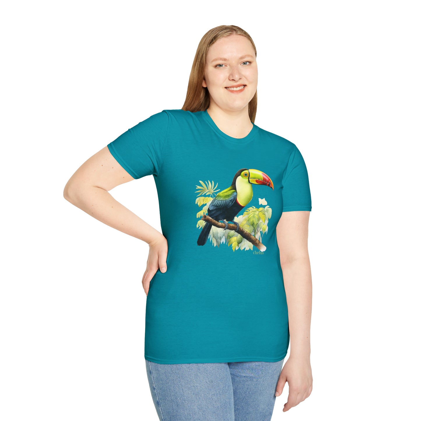 Keel Billed Toucan I,, Unisex Softstyle T-Shirt