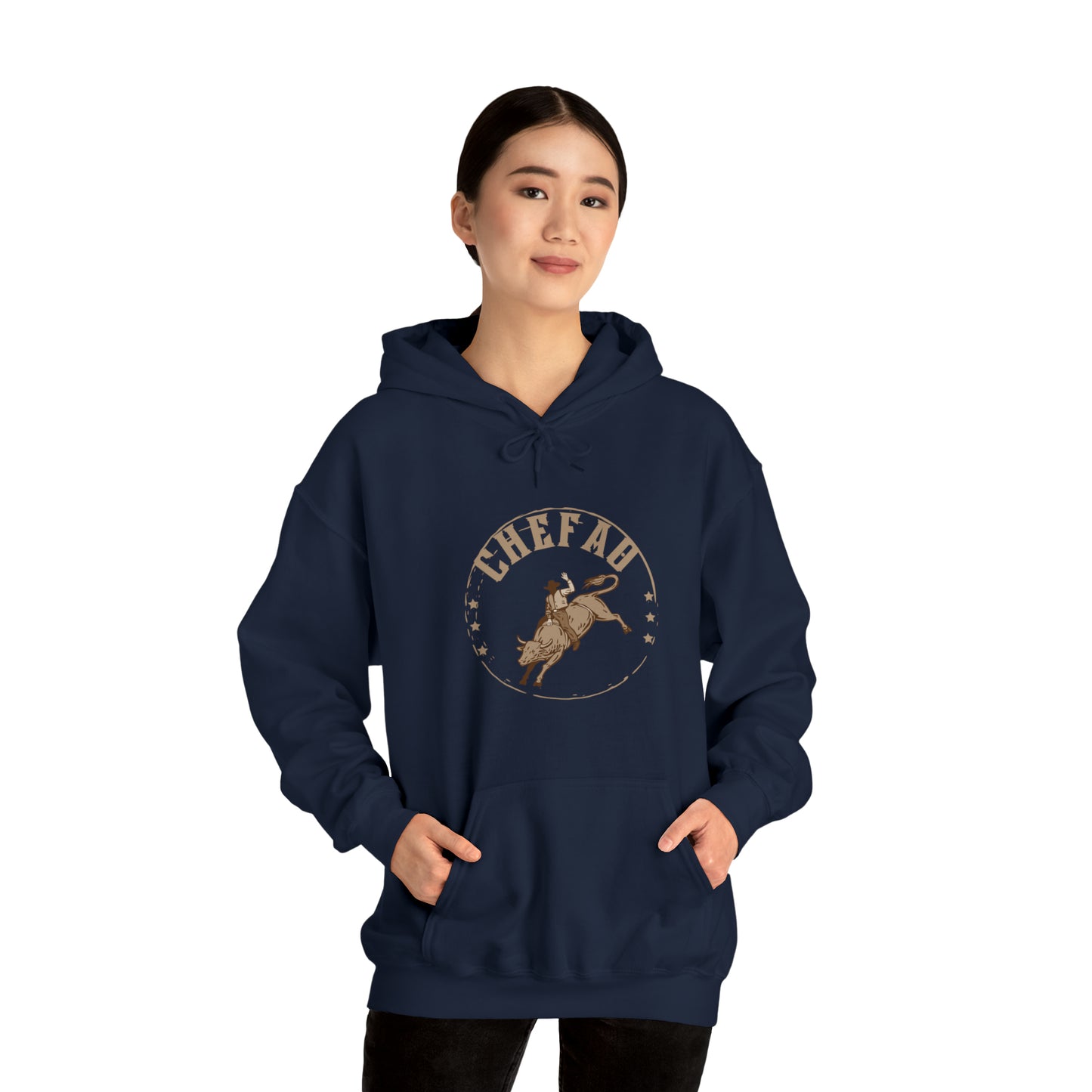 Chefao Bull Riding I, Unisex Heavy Blend Hooded Sweatshirt