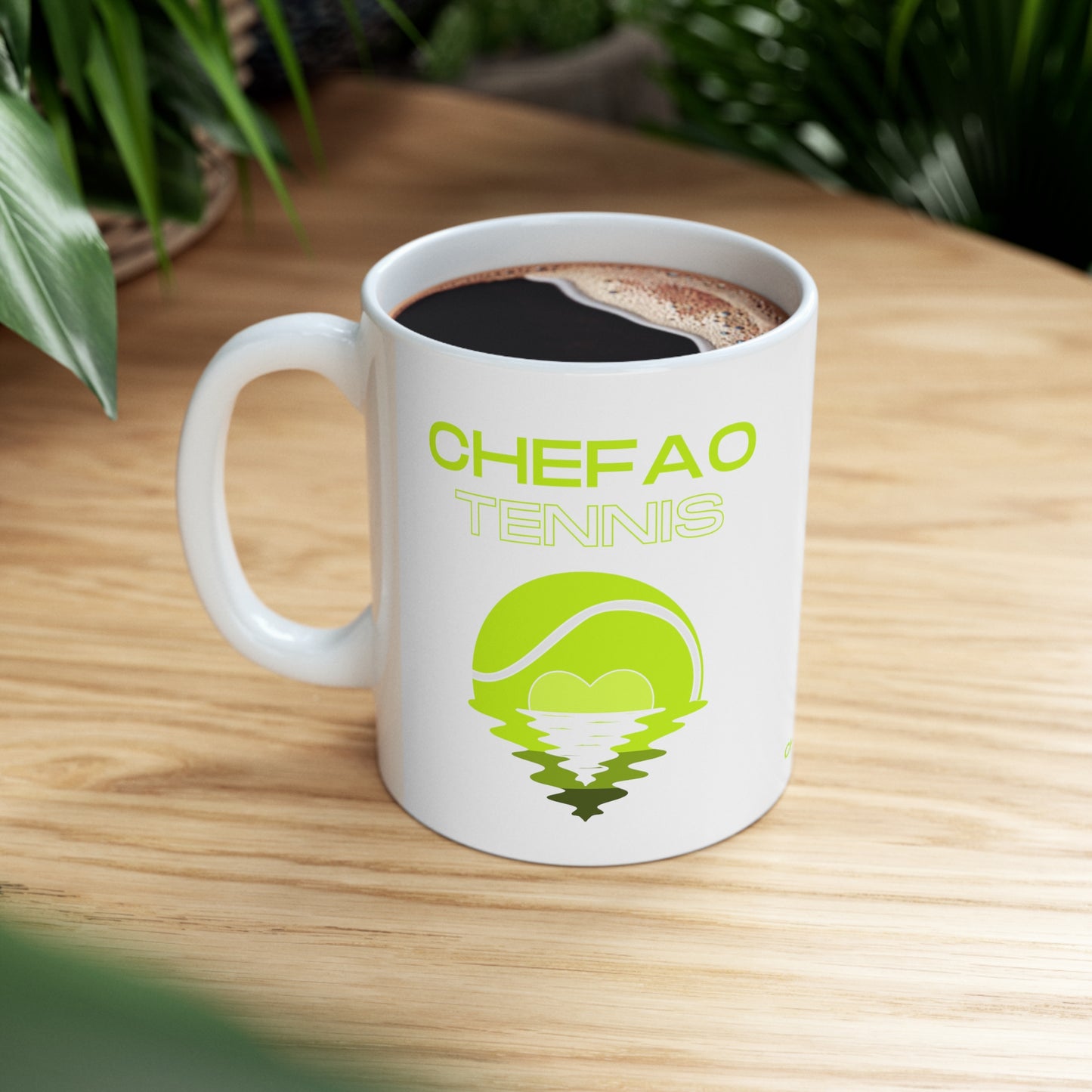 Chefao Tennis X, White Coffee Mug, 11oz