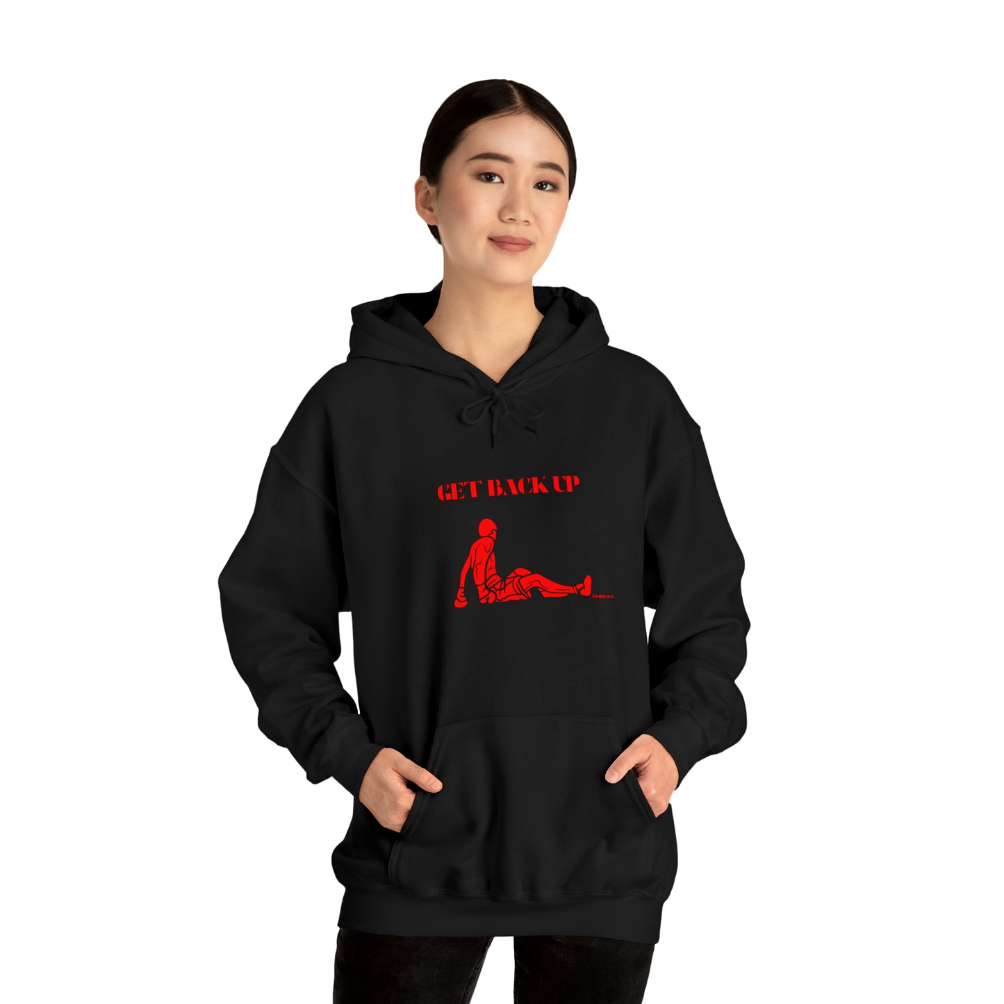 Chefao Get Back Up I, Unisex Heavy Blend Hooded Sweatshirt