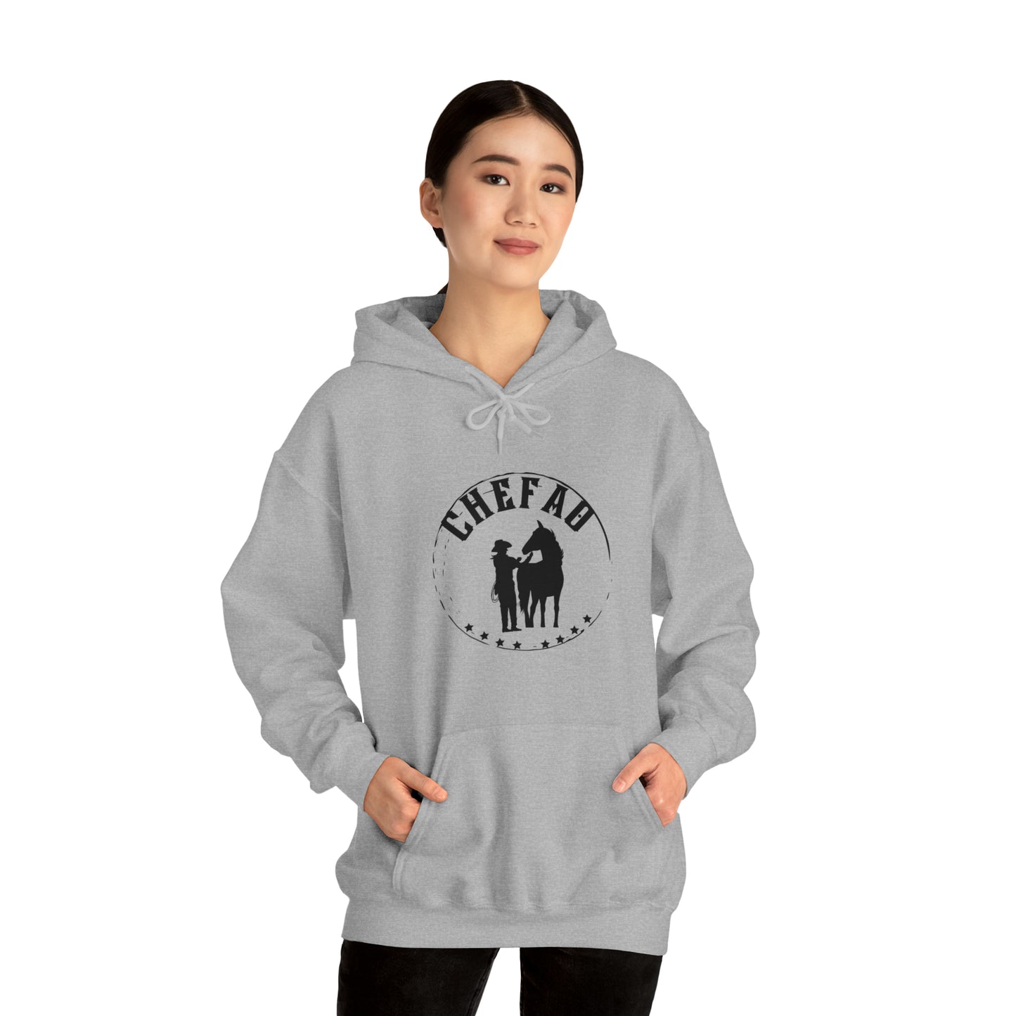 Chefao Cowgirl I, Unisex Heavy Blend Hooded Sweatshirt