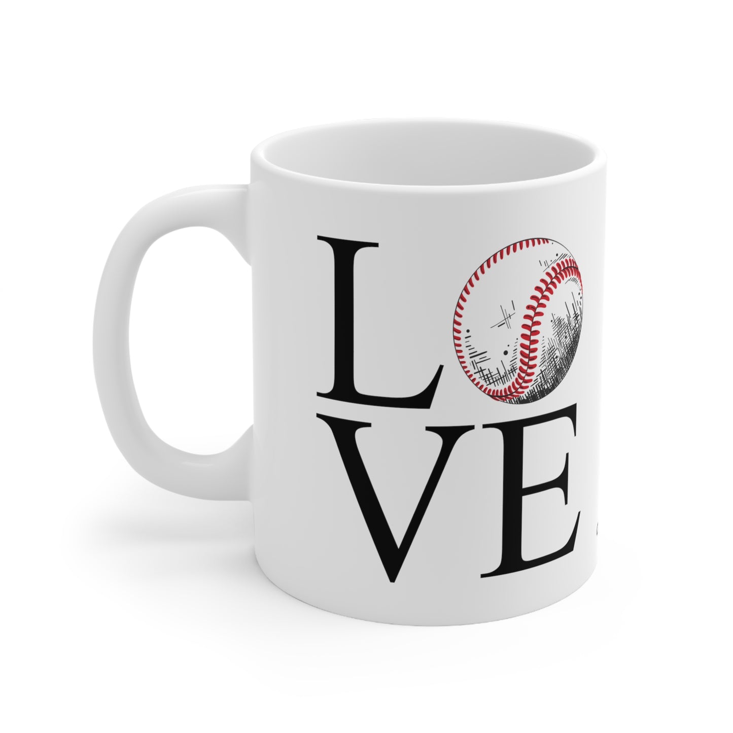 Chefao Love Baseball I, White Coffee Mug, 11oz