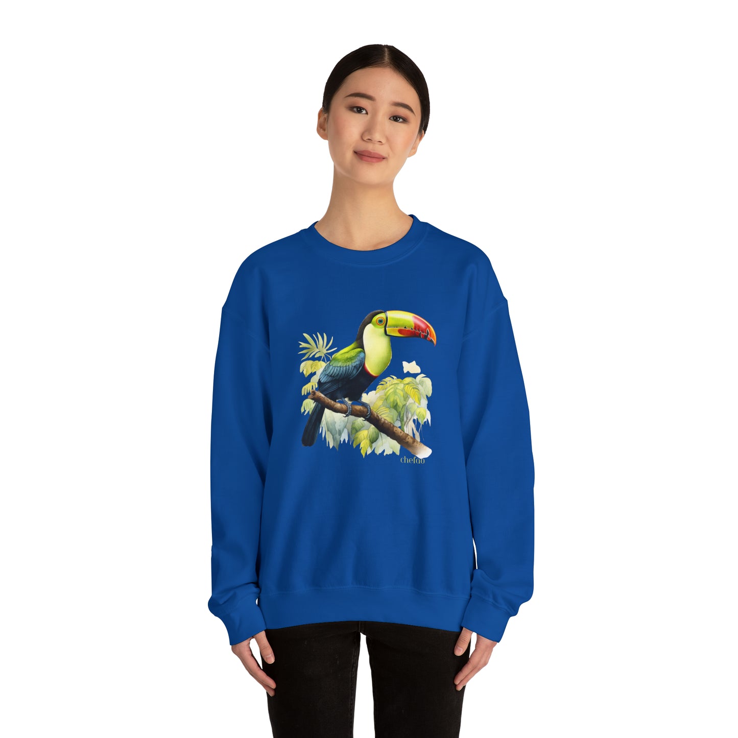 Keel Billed Toucan I, Unisex Heavy Blend Crewneck Sweatshirt