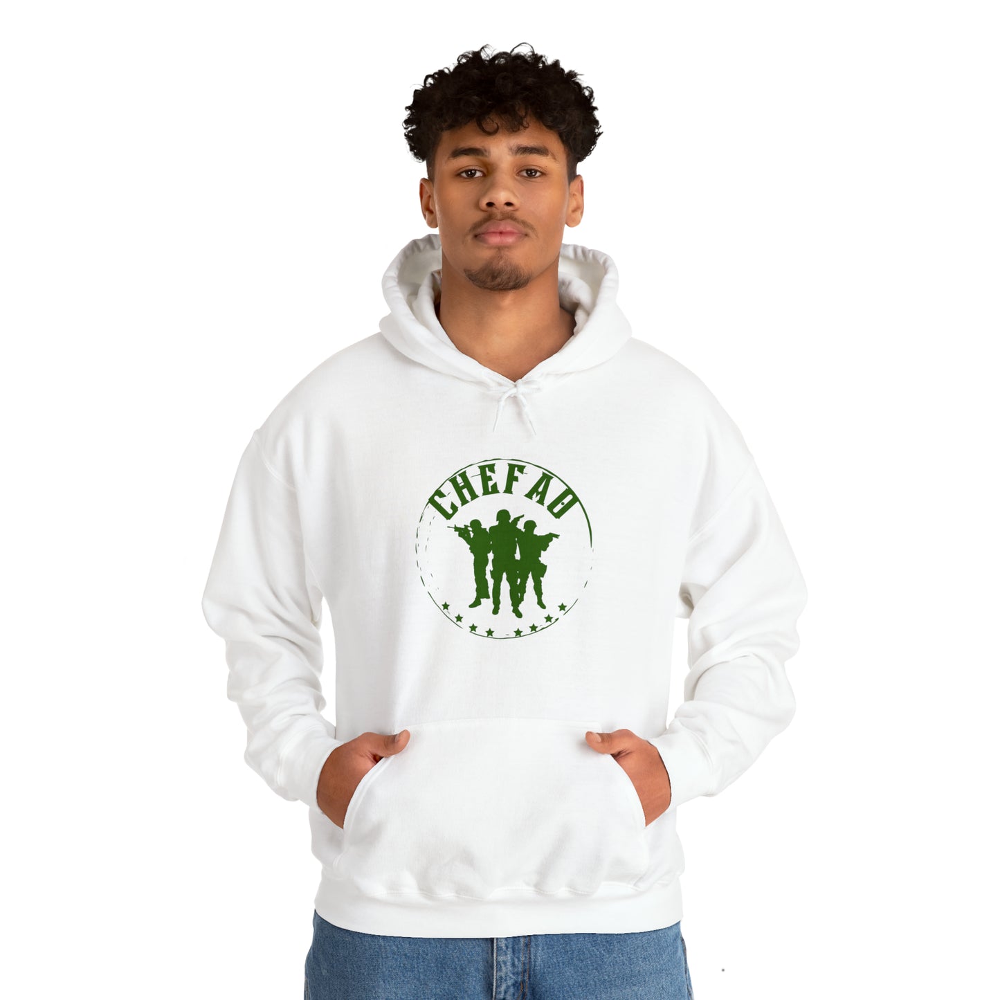 Chefao Military I, Unisex Heavy Blend Hooded Sweatshirt