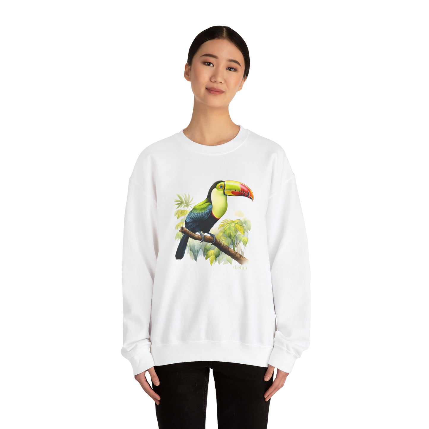 Keel Billed Toucan I, Unisex Heavy Blend Crewneck Sweatshirt