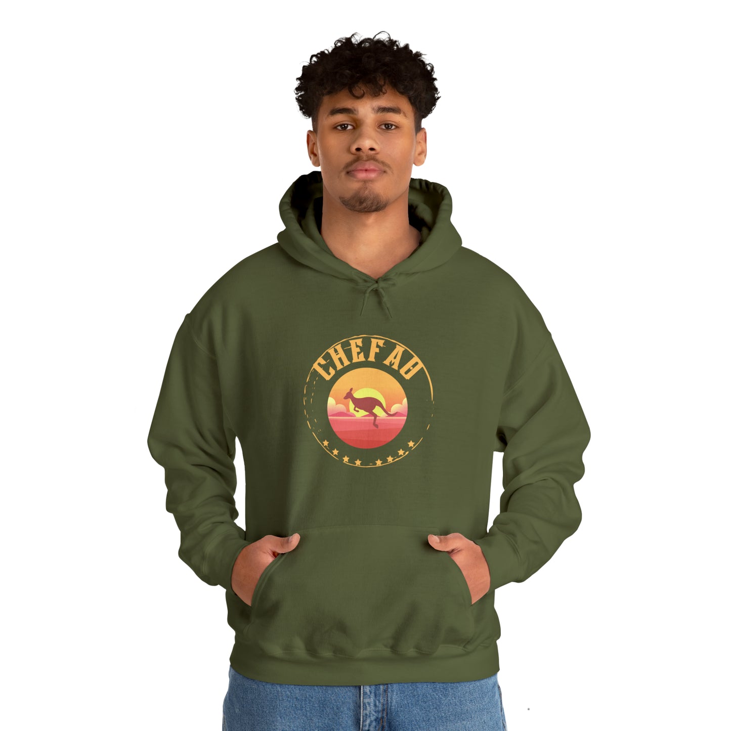 Chefao Kangaroo I, Unisex Heavy Blend Hooded Sweatshirt