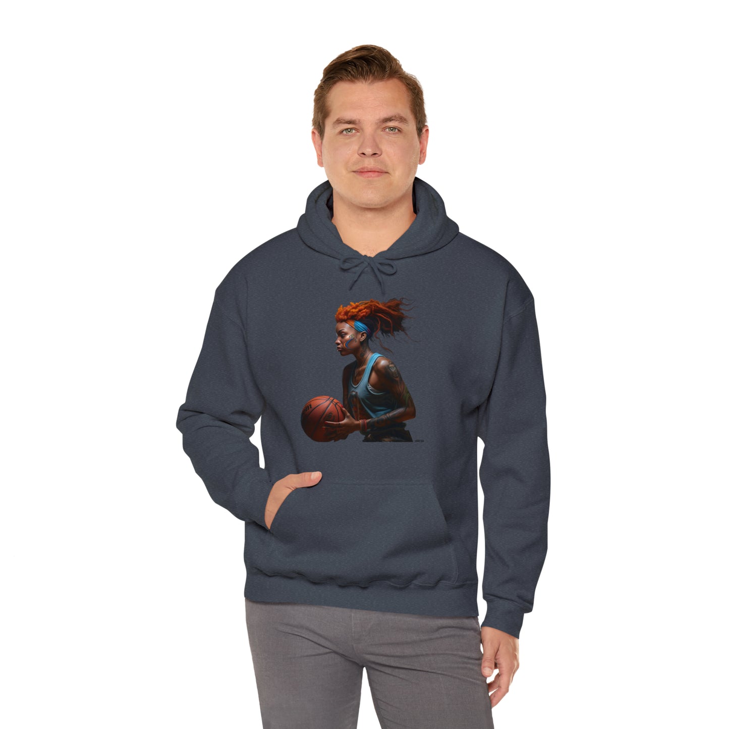 Basketball Flair, Unisex Heavy Blend Hooded Sweatshirt