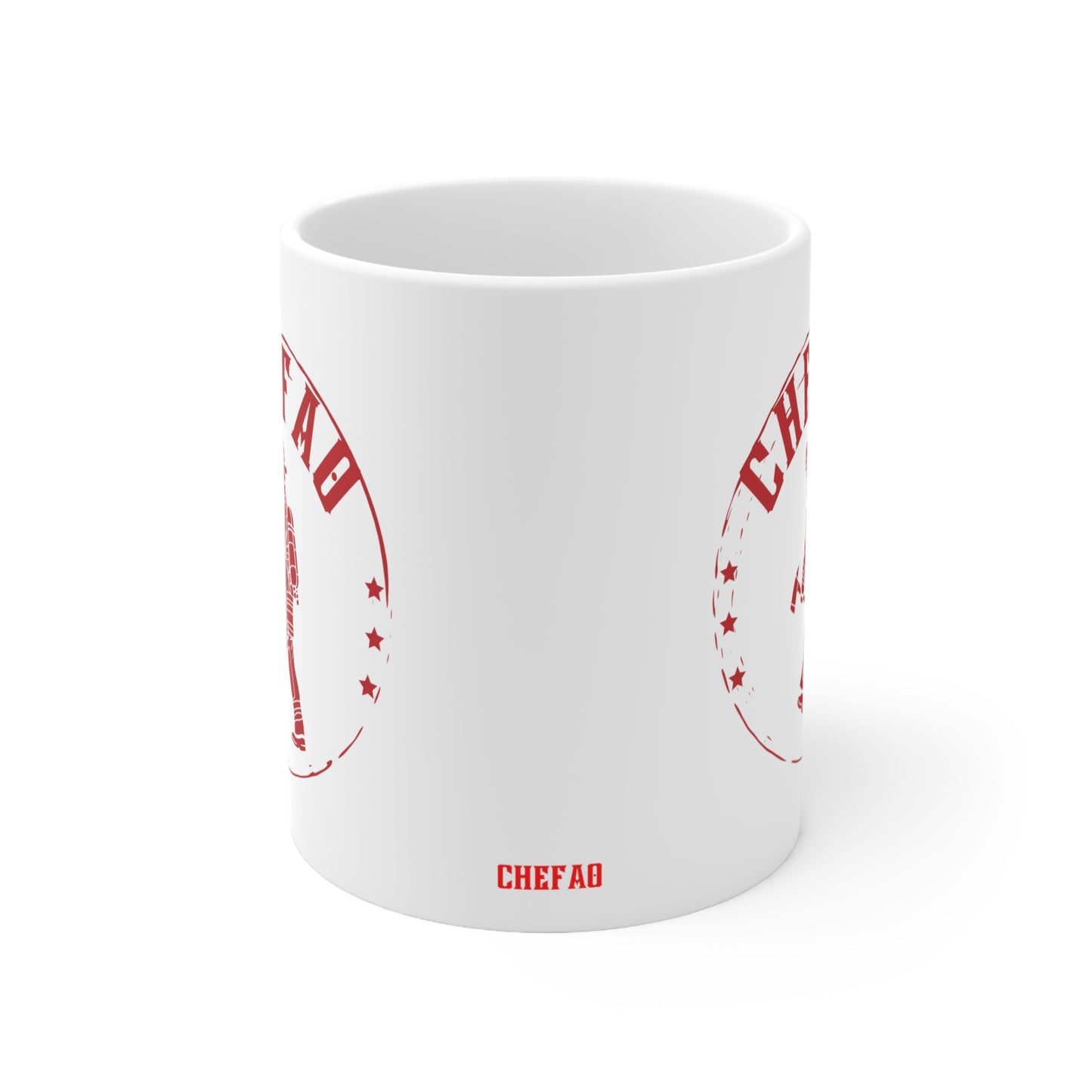 Chefao Fire I, White Coffee Mug, 11oz