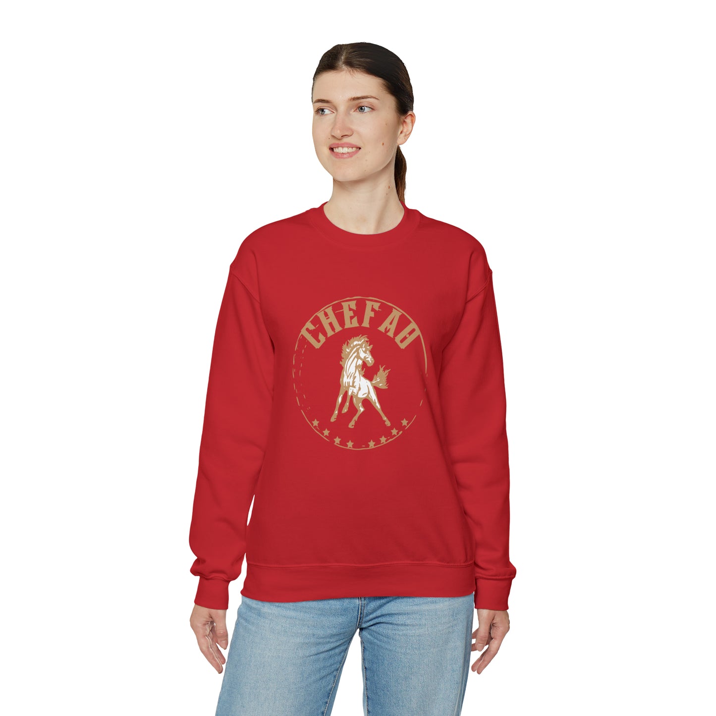 Chefao Horse II, Unisex Heavy Blend Crewneck Sweatshirt