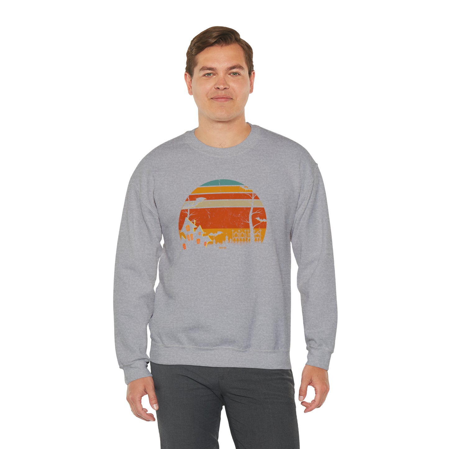 Retro Halloween, Unisex Heavy Blend Crewneck Sweatshirt