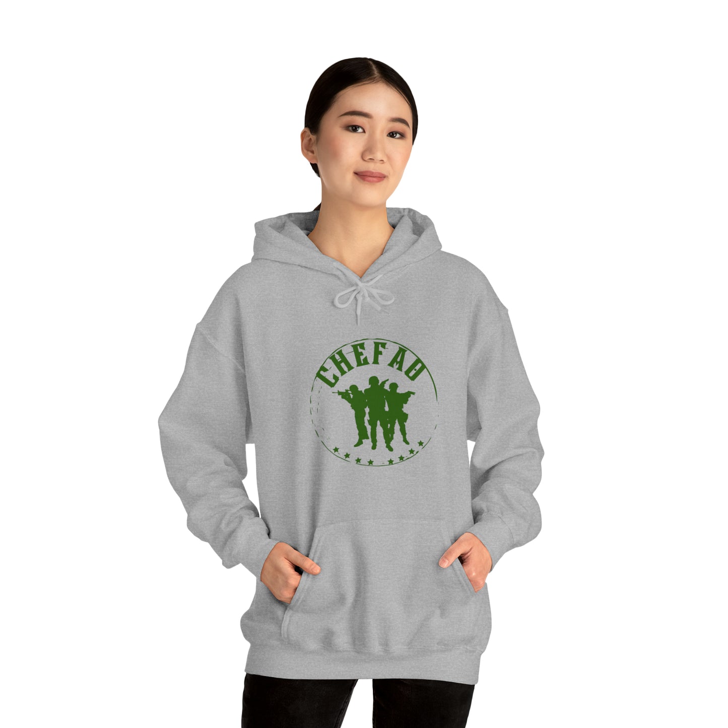 Chefao Military I, Unisex Heavy Blend Hooded Sweatshirt