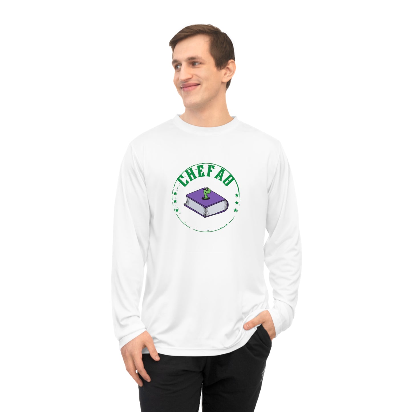 Chefao Bookworm I, Unisex Performance Long Sleeve Shirt