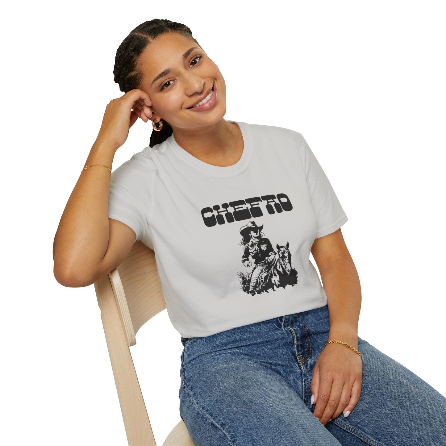 Chefao Cowgirl V, Unisex Softstyle T-Shirt