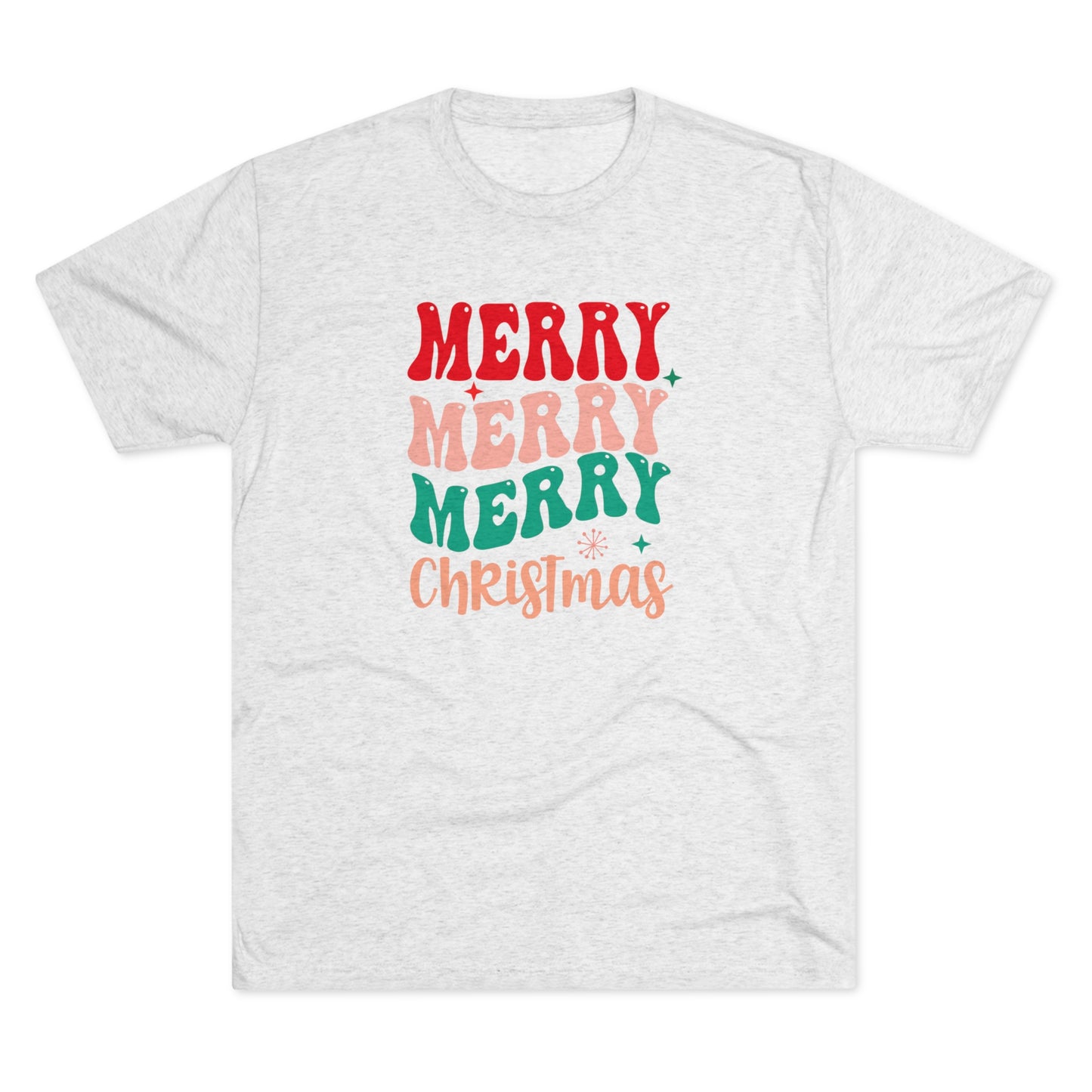 Merry Christmas II, Unisex Tri-Blend Crew Tee