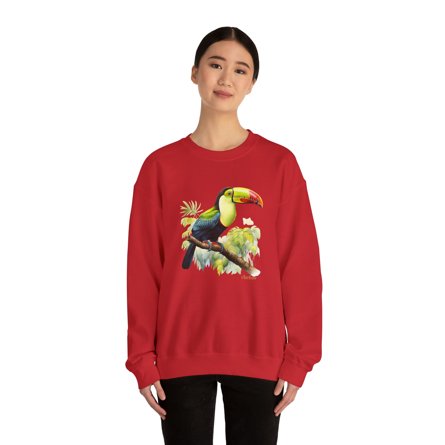 Keel Billed Toucan I, Unisex Heavy Blend Crewneck Sweatshirt