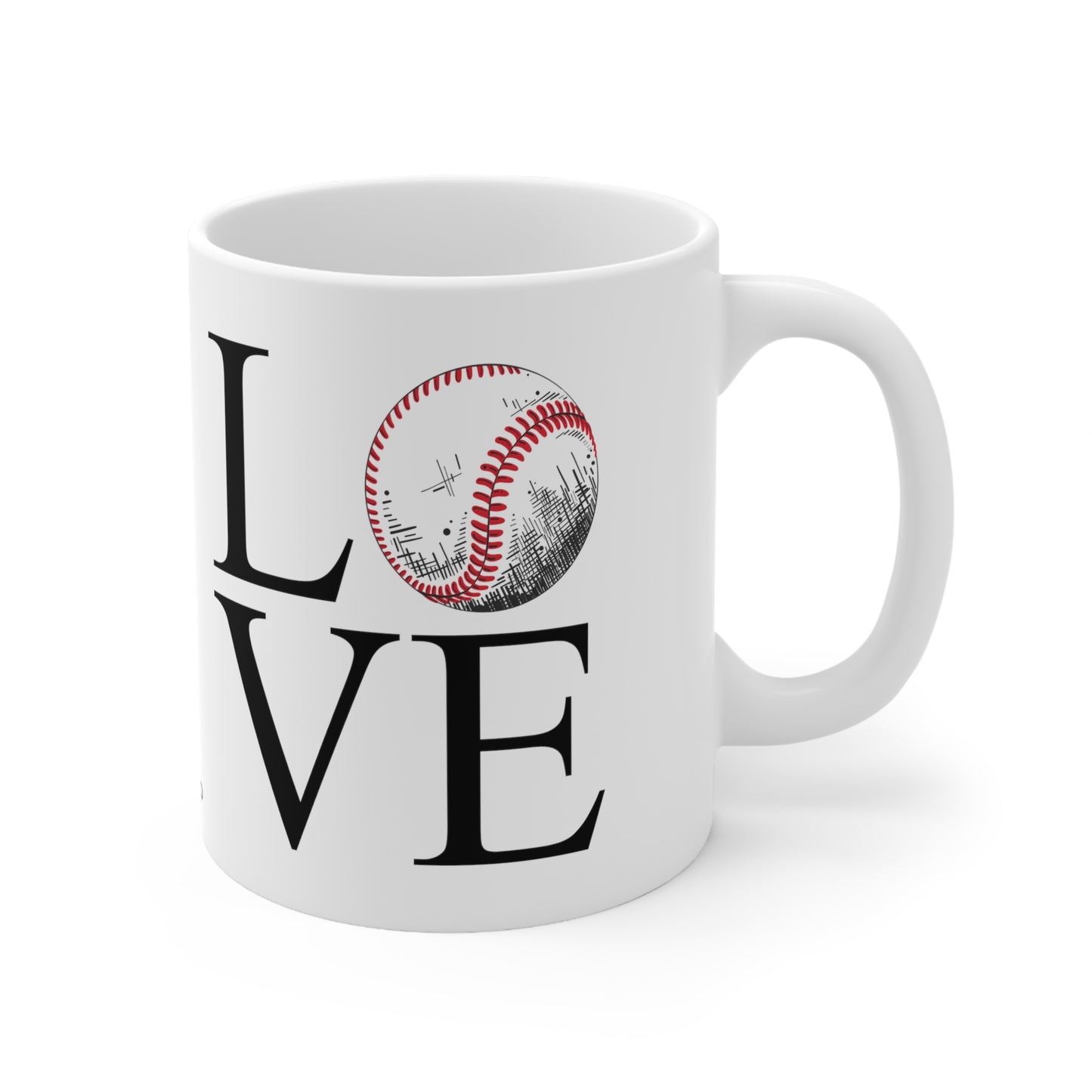 Chefao Love Baseball I, White Coffee Mug, 11oz