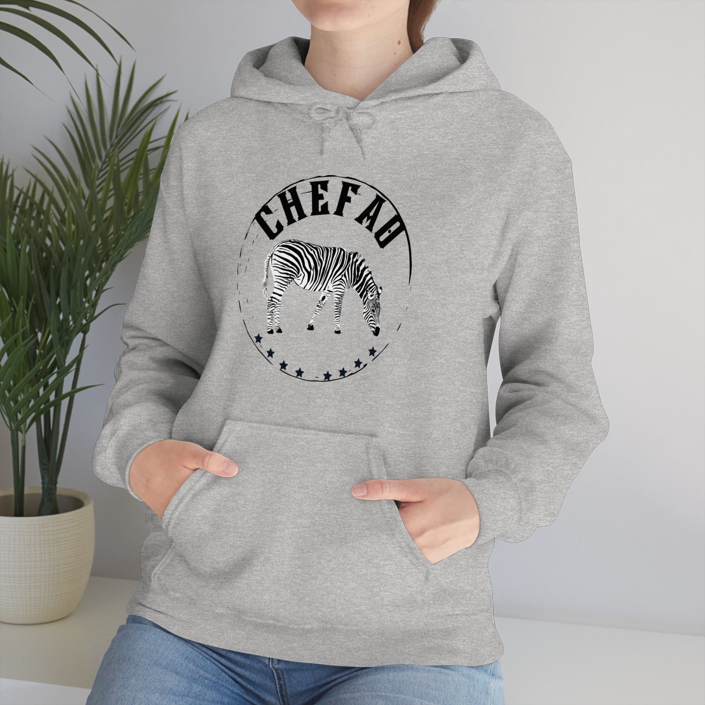 Chefao Zebra I, Unisex Heavy Blend Hooded Sweatshirt