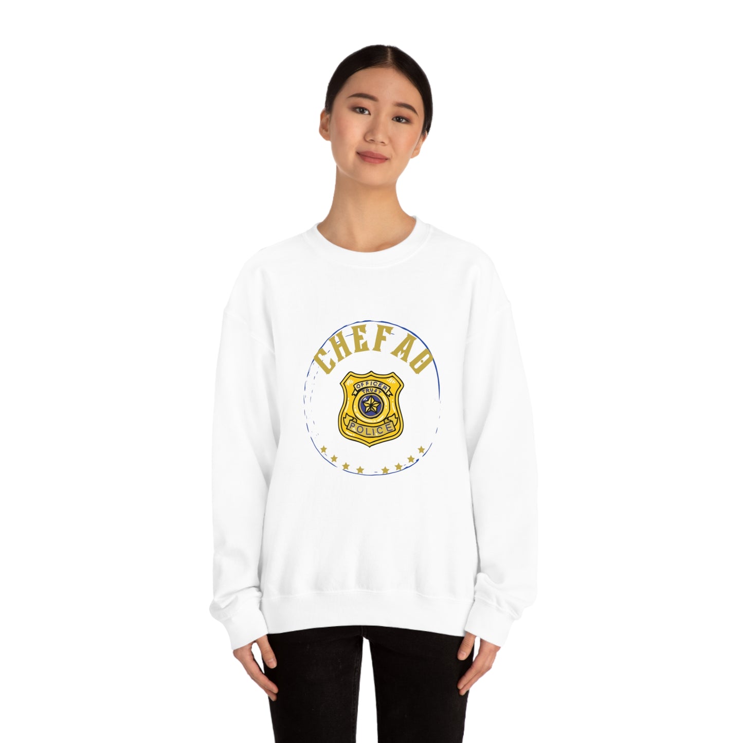 Chefao Police I, Unisex Heavy Blend Crewneck Sweatshirt