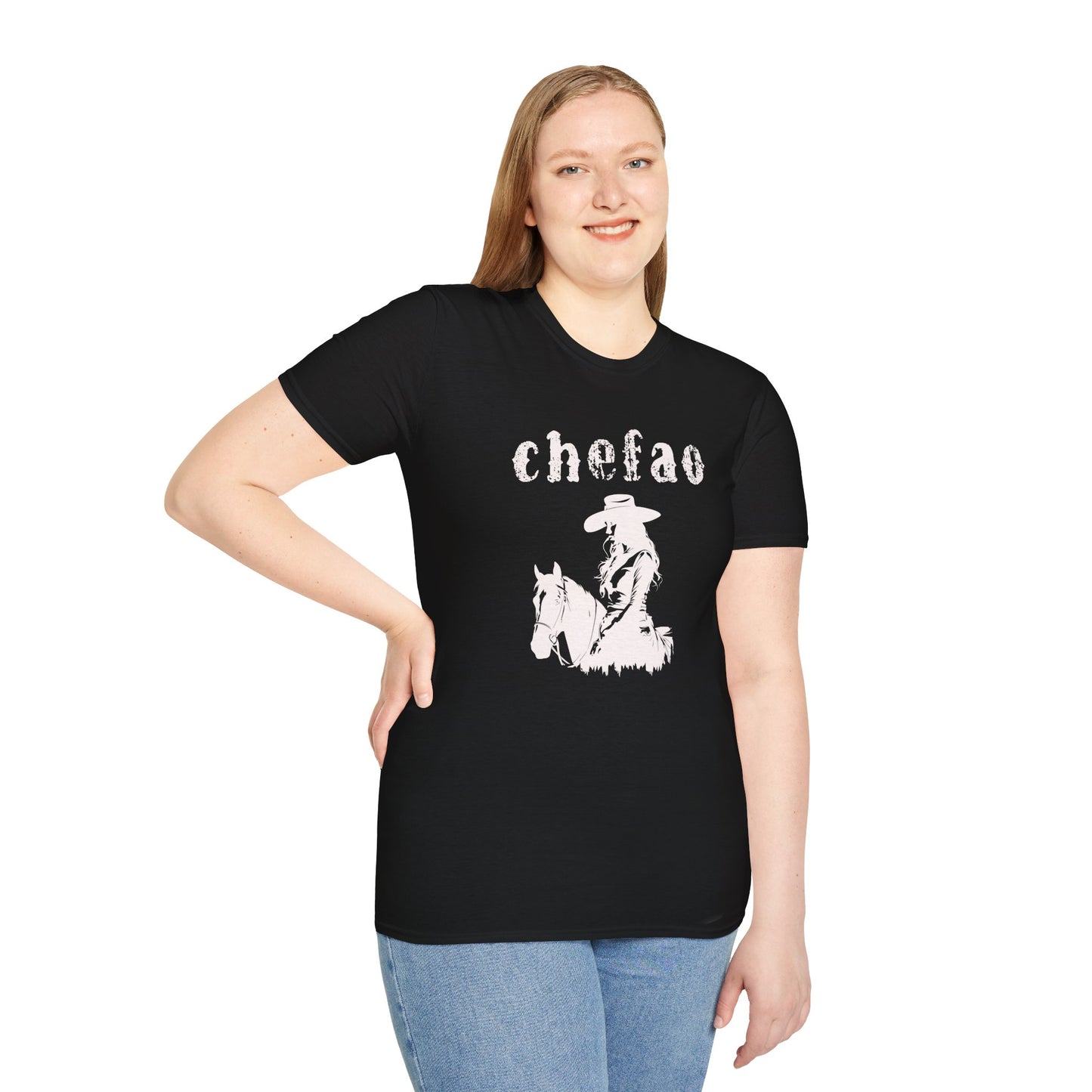 Chefao Cowgirl VIII, Unisex Softstyle T-Shirt