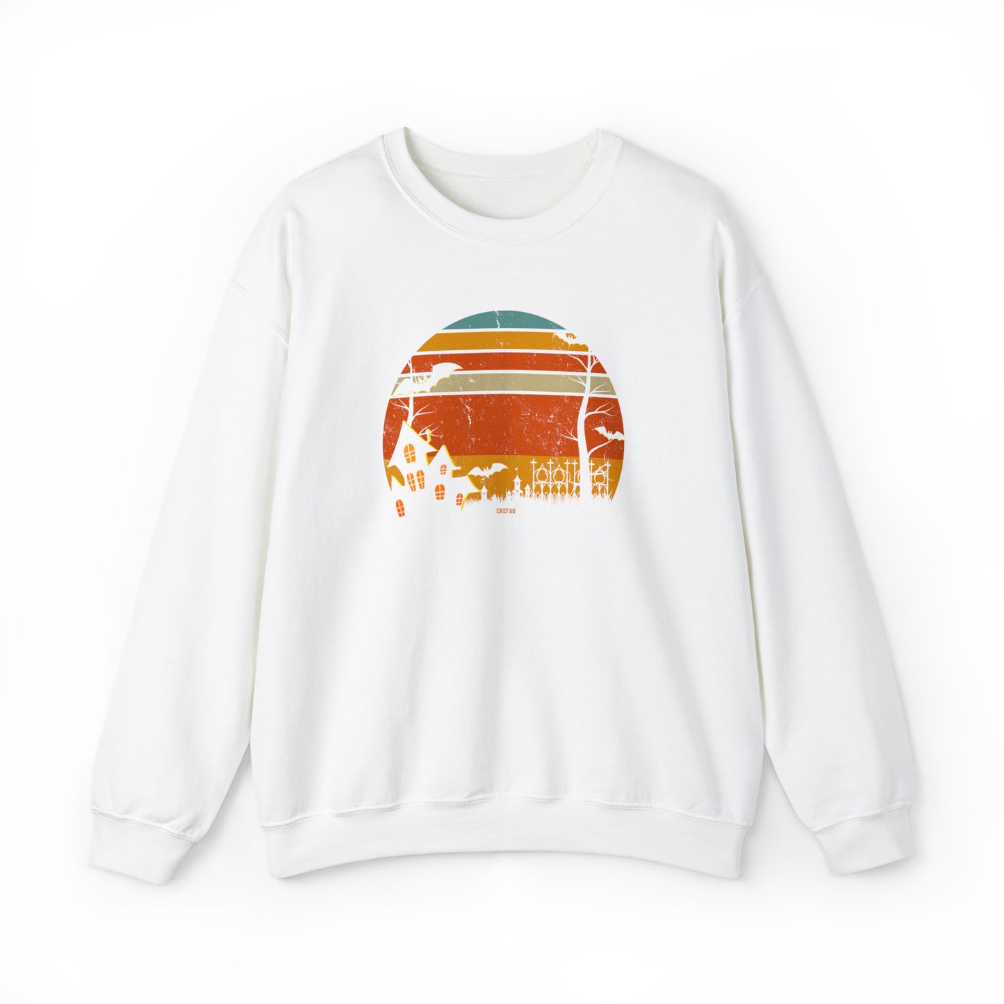 Retro Halloween, Unisex Heavy Blend Crewneck Sweatshirt