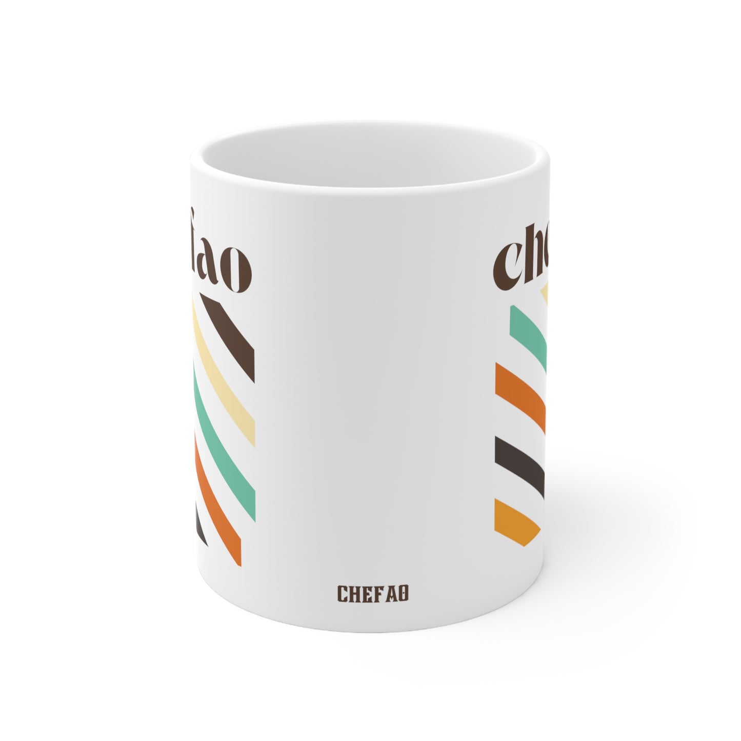 Chefao Retro III, White Coffee Mug, 11oz