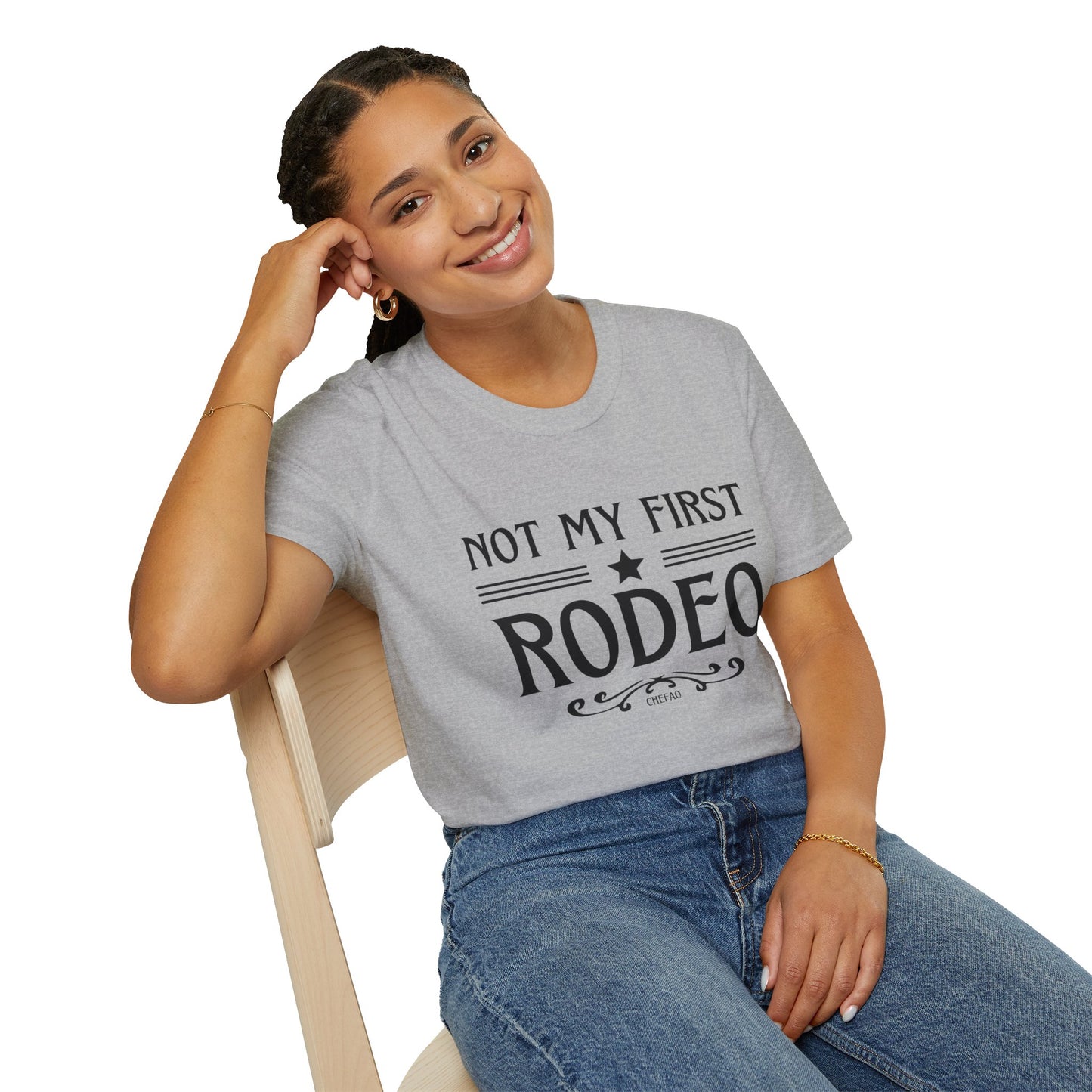 Not My First Rodeo, Unisex Softstyle T-Shirt