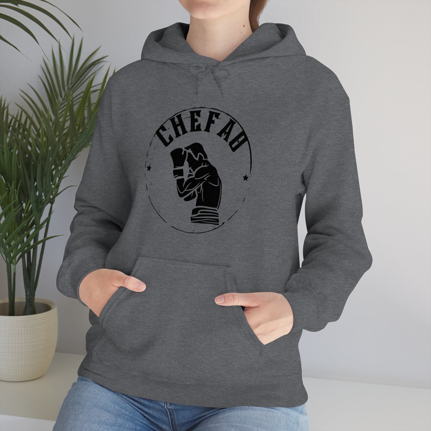 Chefao Boxer I, Unisex Heavy Blend Hooded Sweatshirt