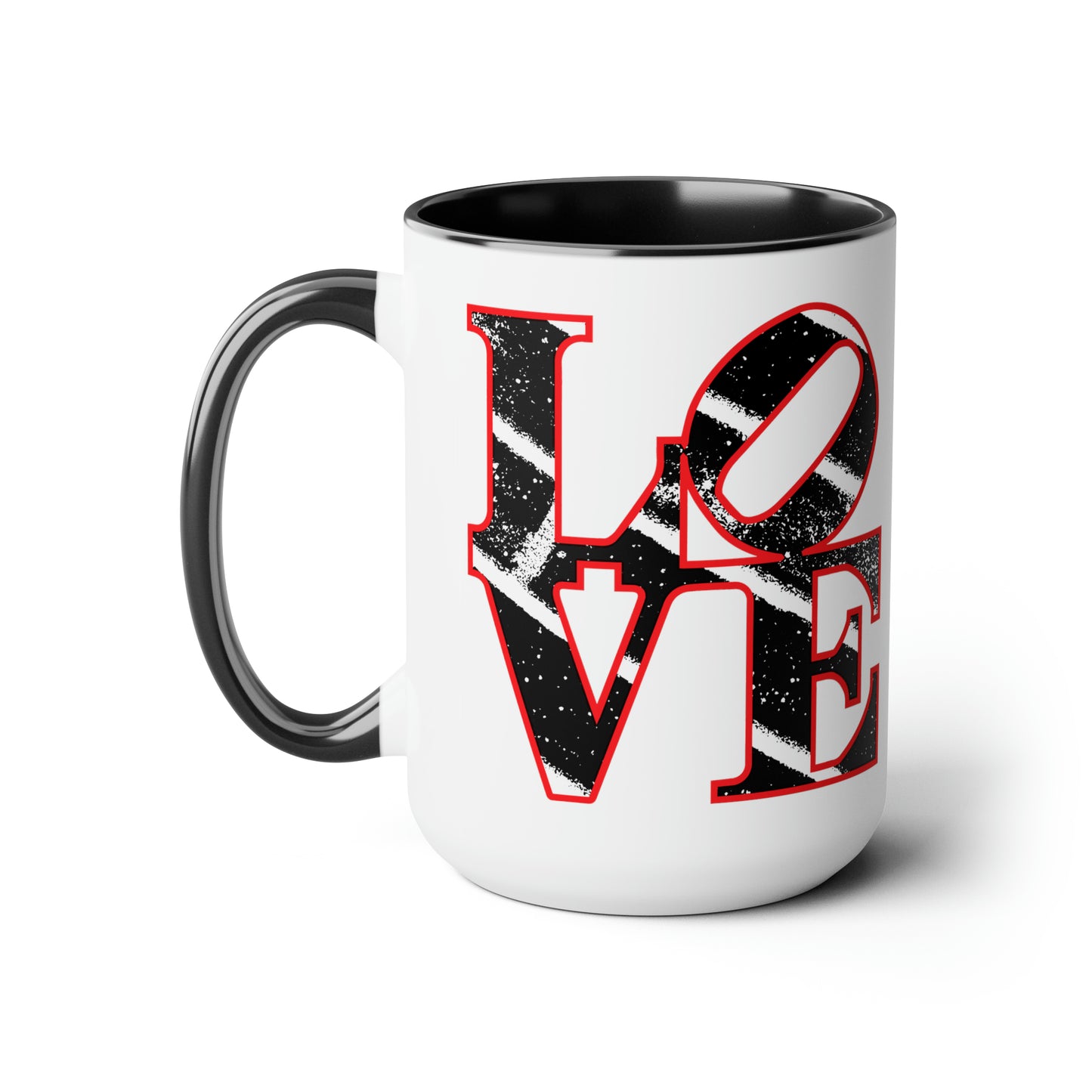 Chefao Love Blocks I, Two-Tone Coffee Mugs, 15oz