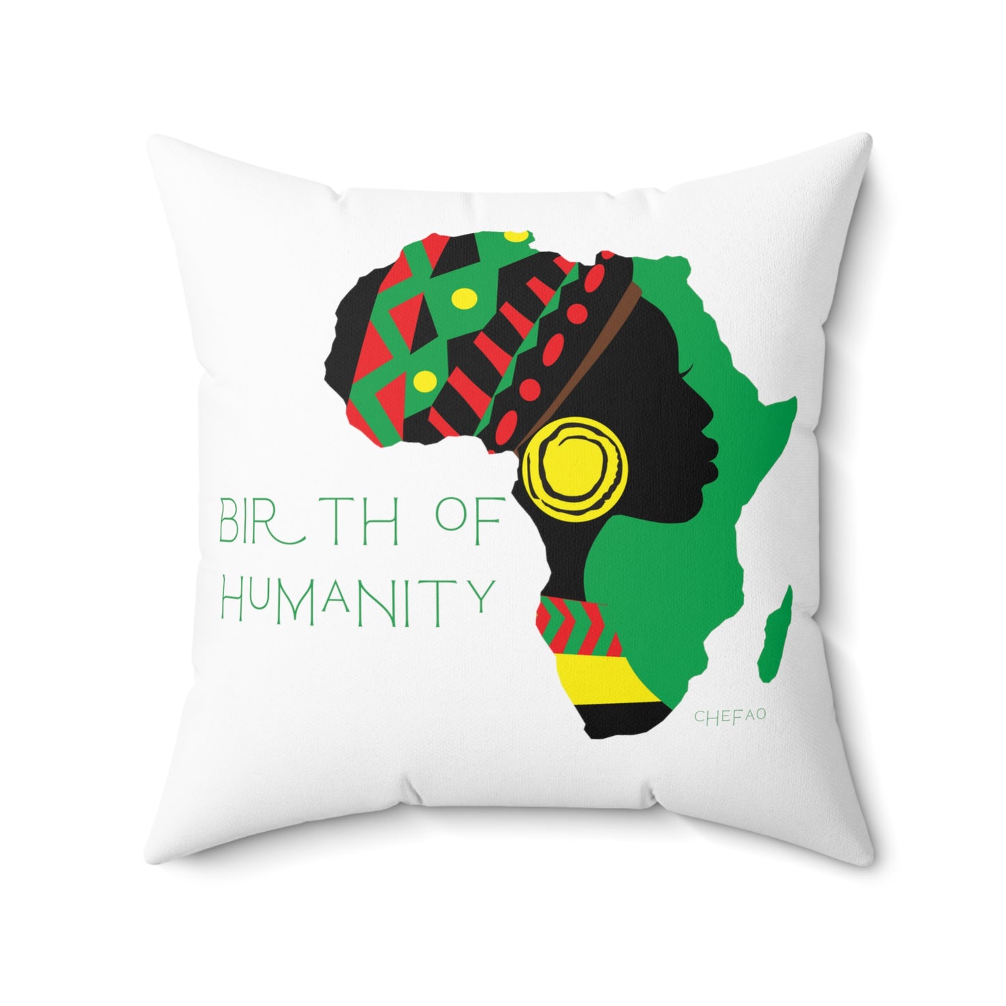 Birth of Humanity™ II, Spun Polyester Square Pillow