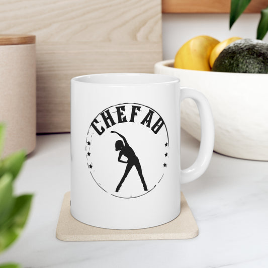 Chefao Aerobics I, White Coffee Mug, 11oz