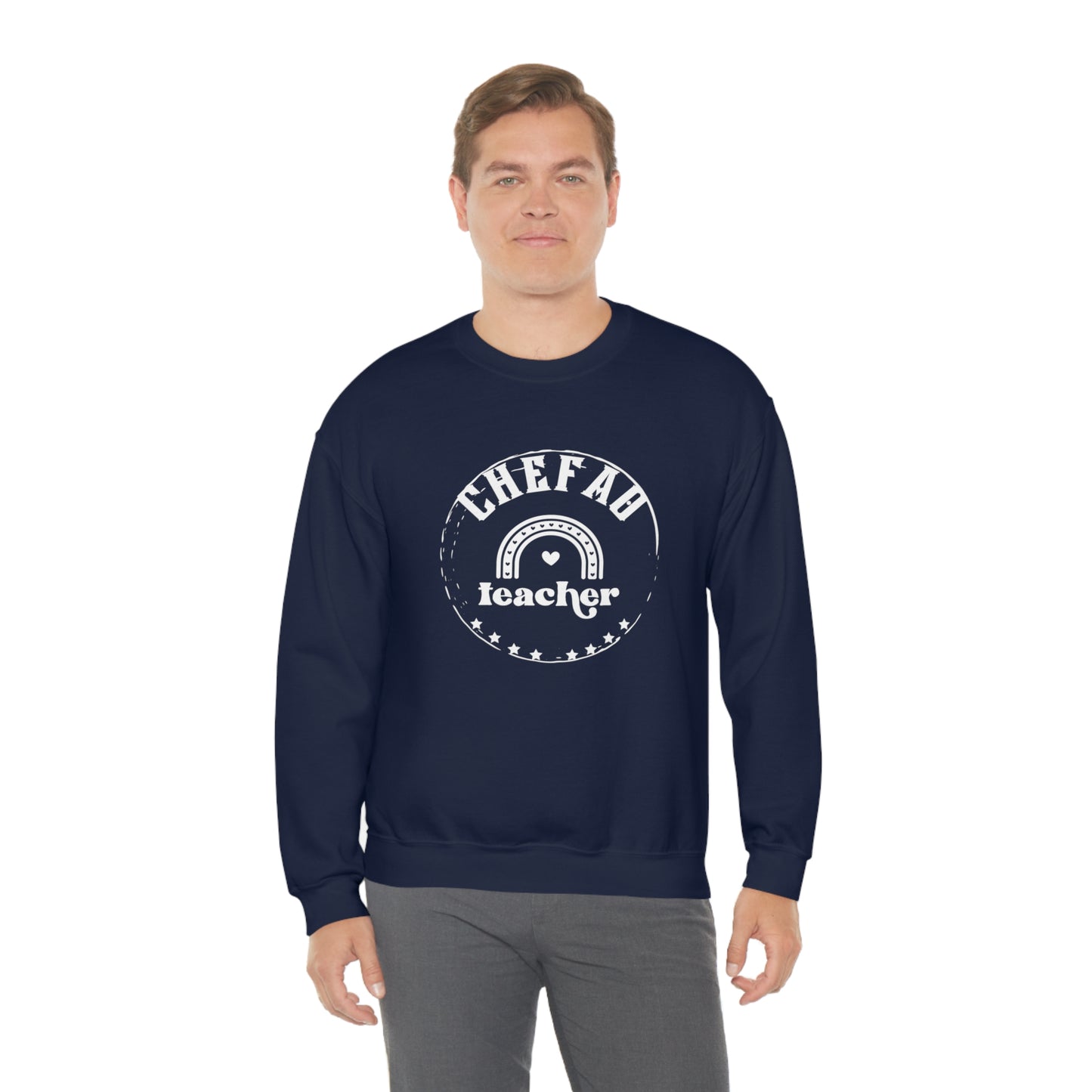 Chefao Teacher III, Unisex Heavy Blend Crewneck Sweatshirt