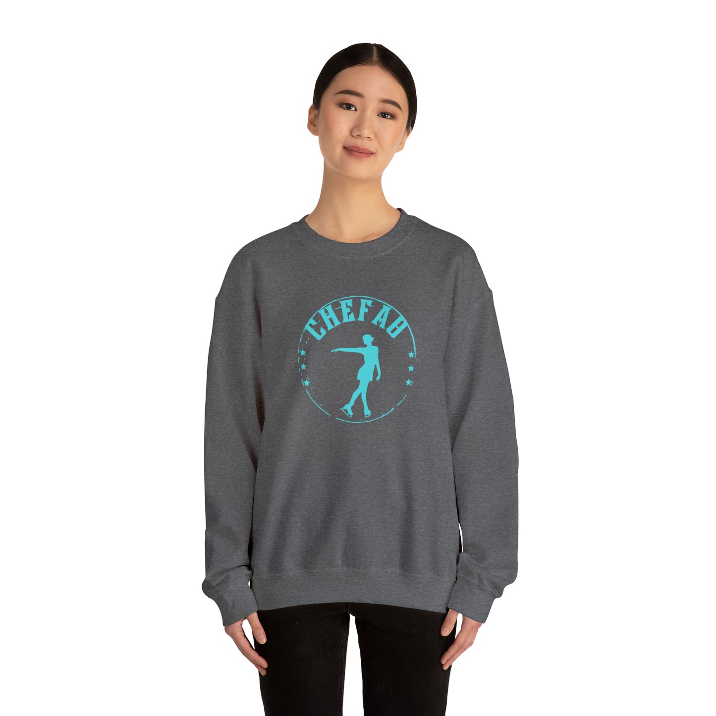 Chefao Ice Skating I, Unisex Heavy Blend Crewneck Sweatshirt