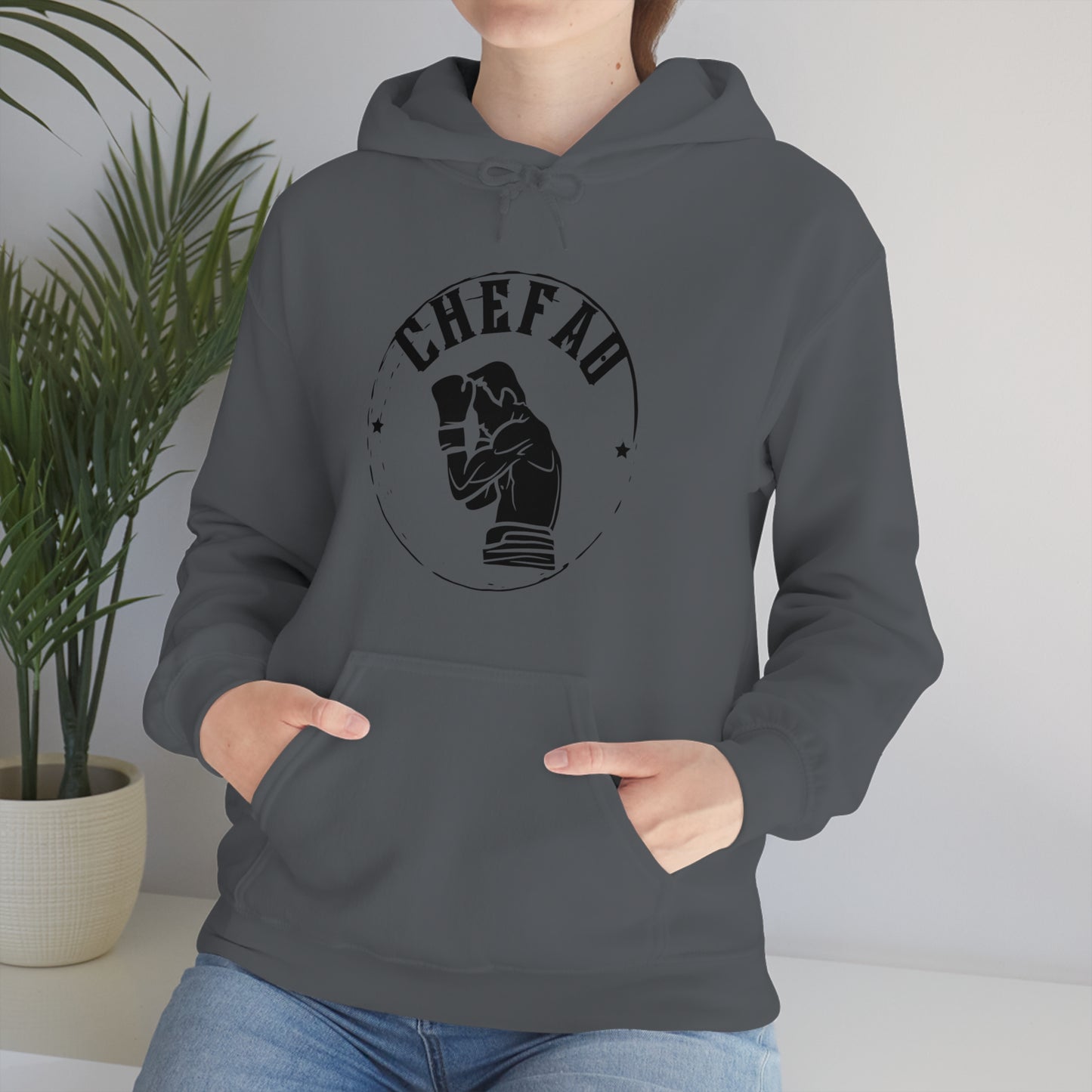 Chefao Boxer I, Unisex Heavy Blend Hooded Sweatshirt